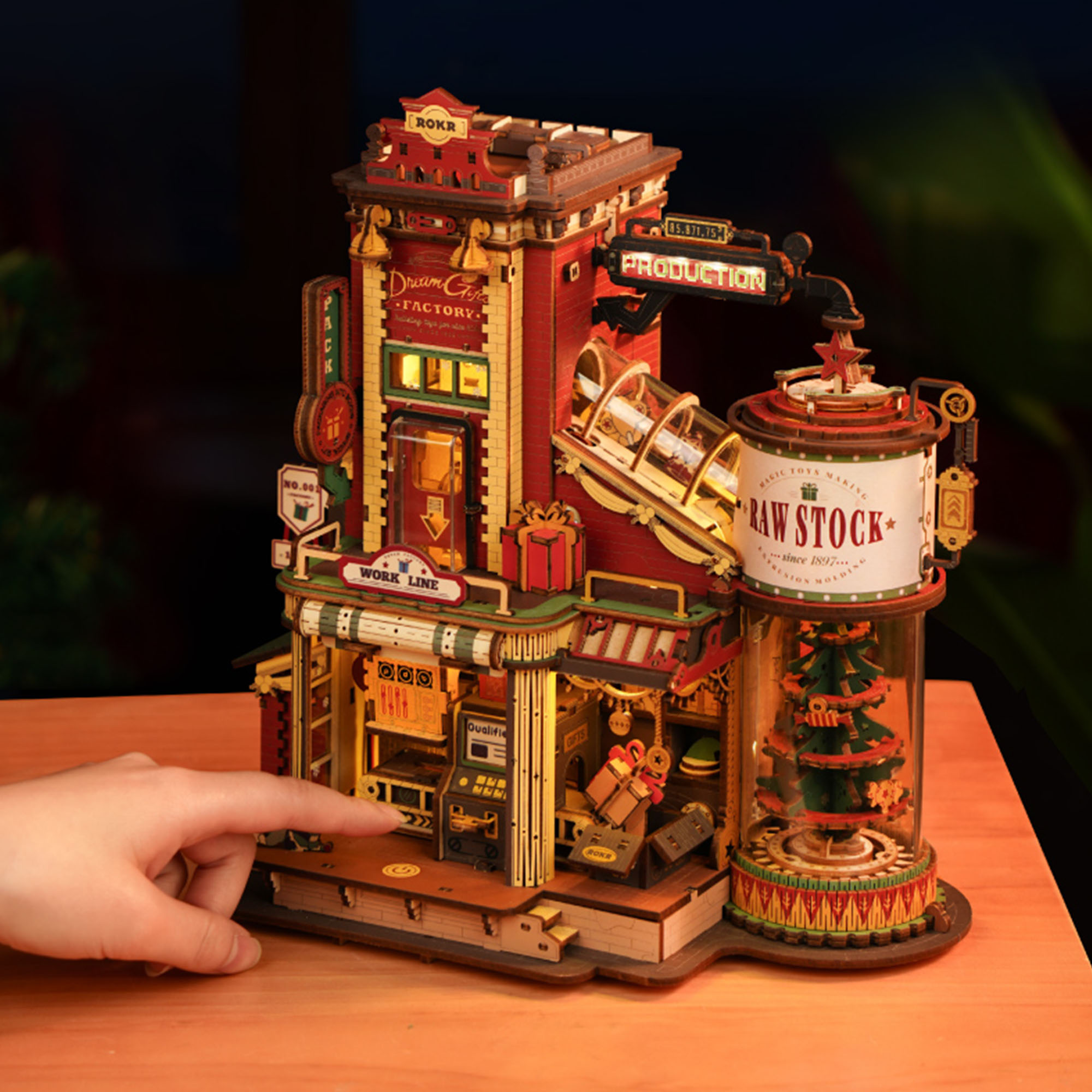ROKR Dream Gift Factory EAB01 commande manuelle sur boîte à musique éclairée