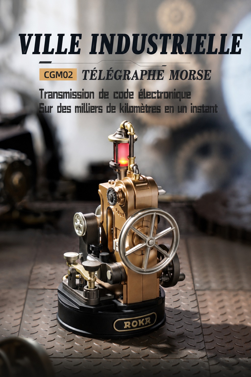 Morse Telegraph modular assemblage experience avec instruction sheet et parts