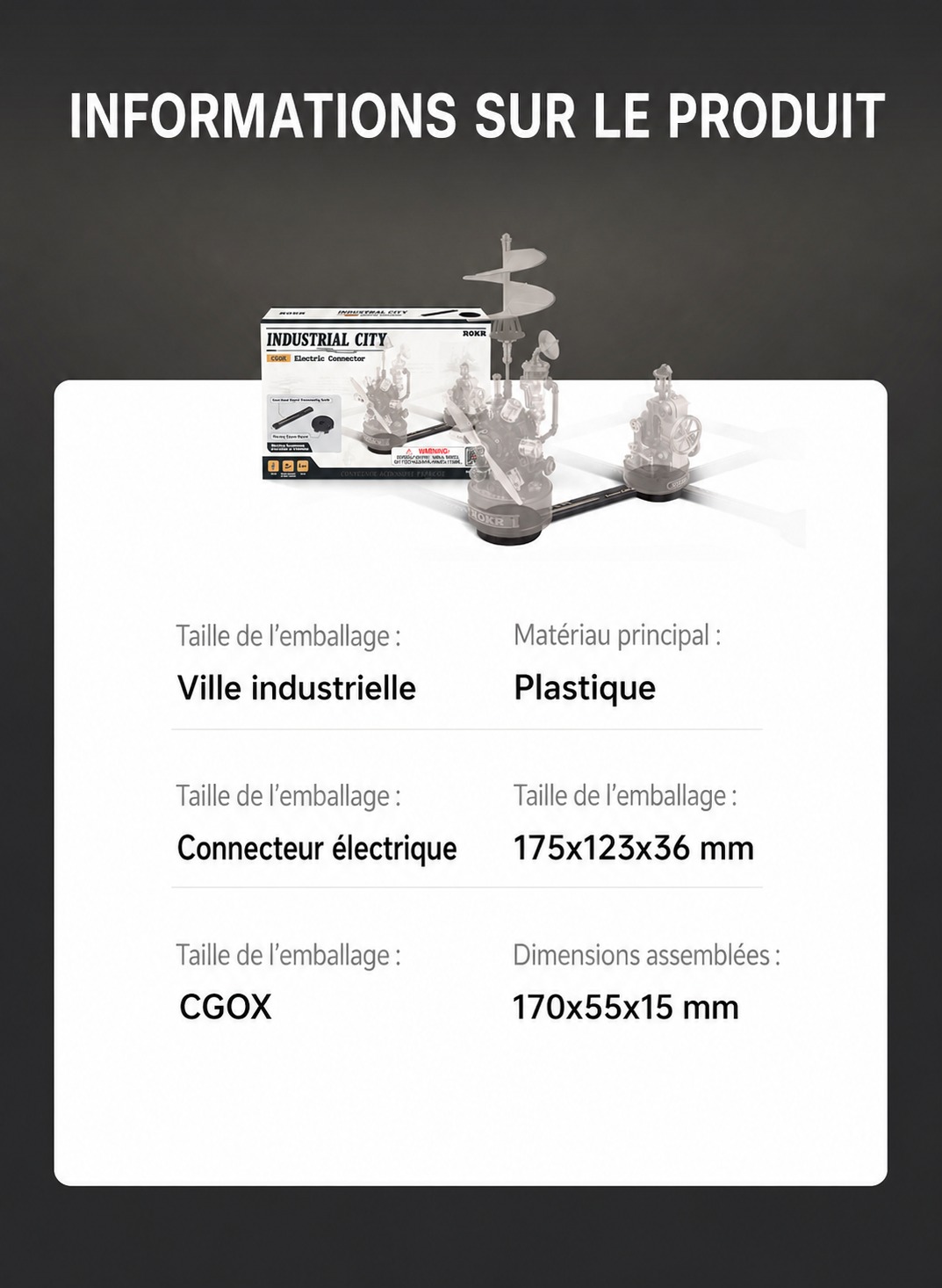 ROKR Industrial City Electric Connector - connecteur electrique CG0X, visuel de detail 1