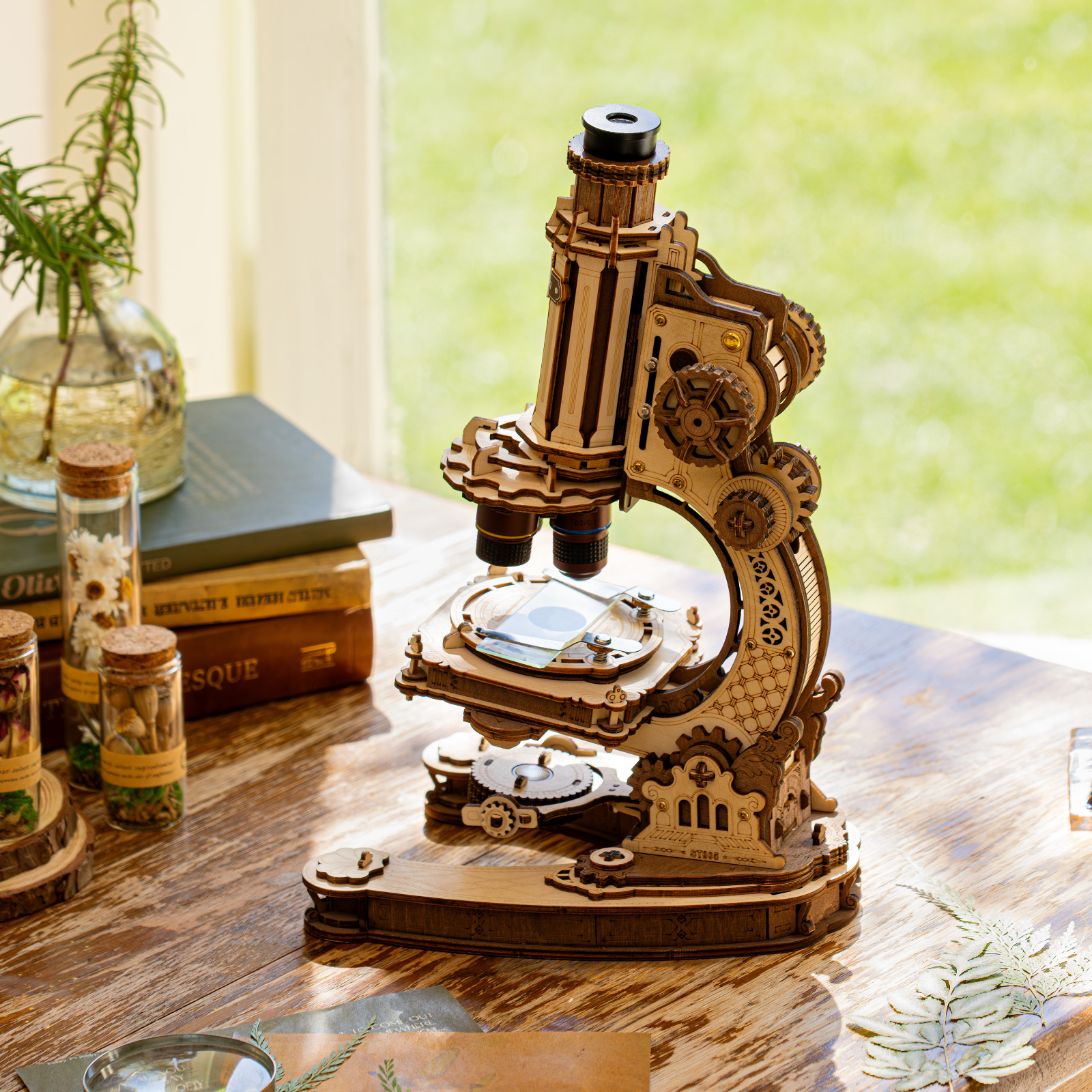 Vue produit supplémentaire 7 de ROKR Microscope ST005 - Kit de maquette en bois 3D, SKU ST005