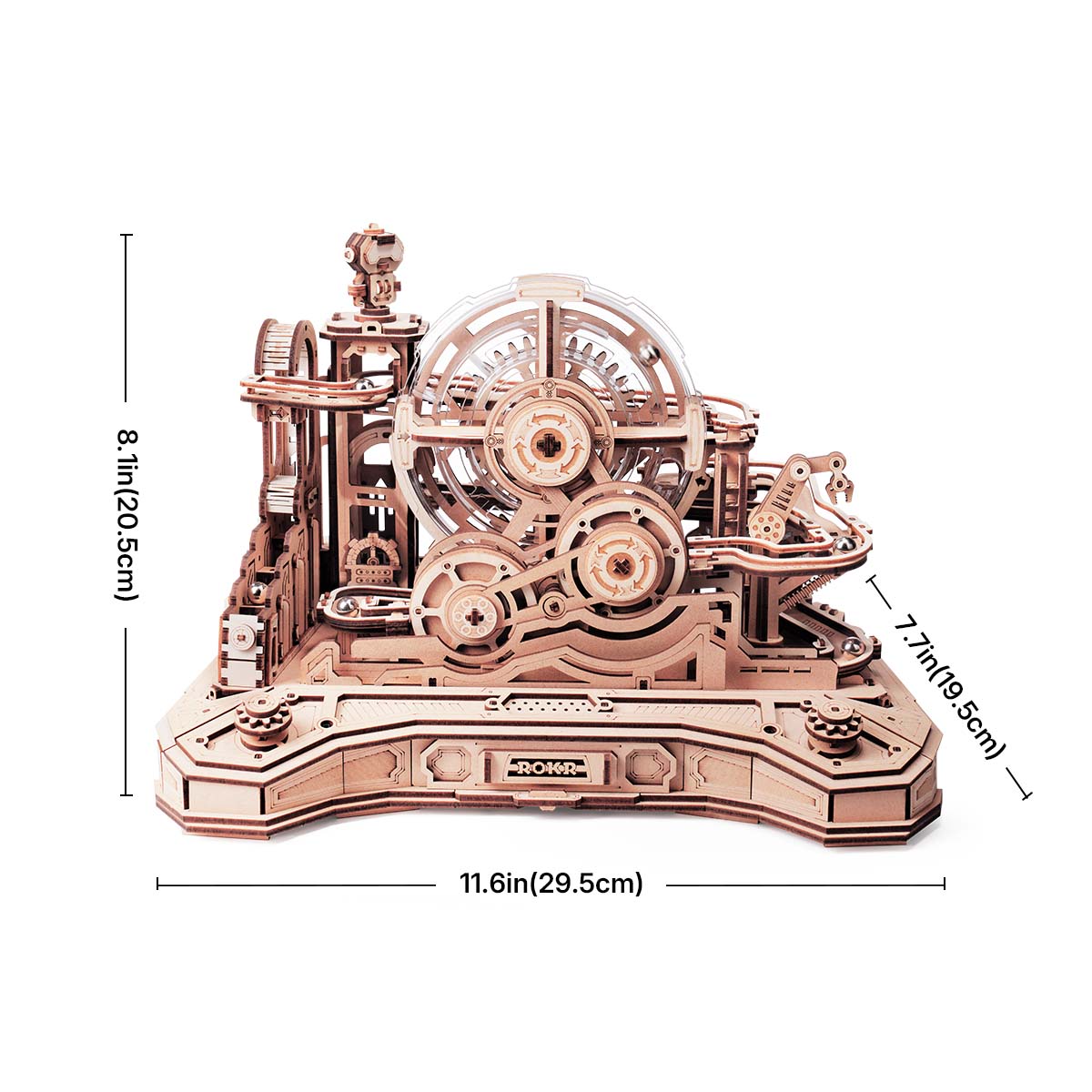 Graphique de taille ROKR Gear Ball Challenge EGC01 montrant 30,5 cm de largeur et 26,5 cm de hauteur