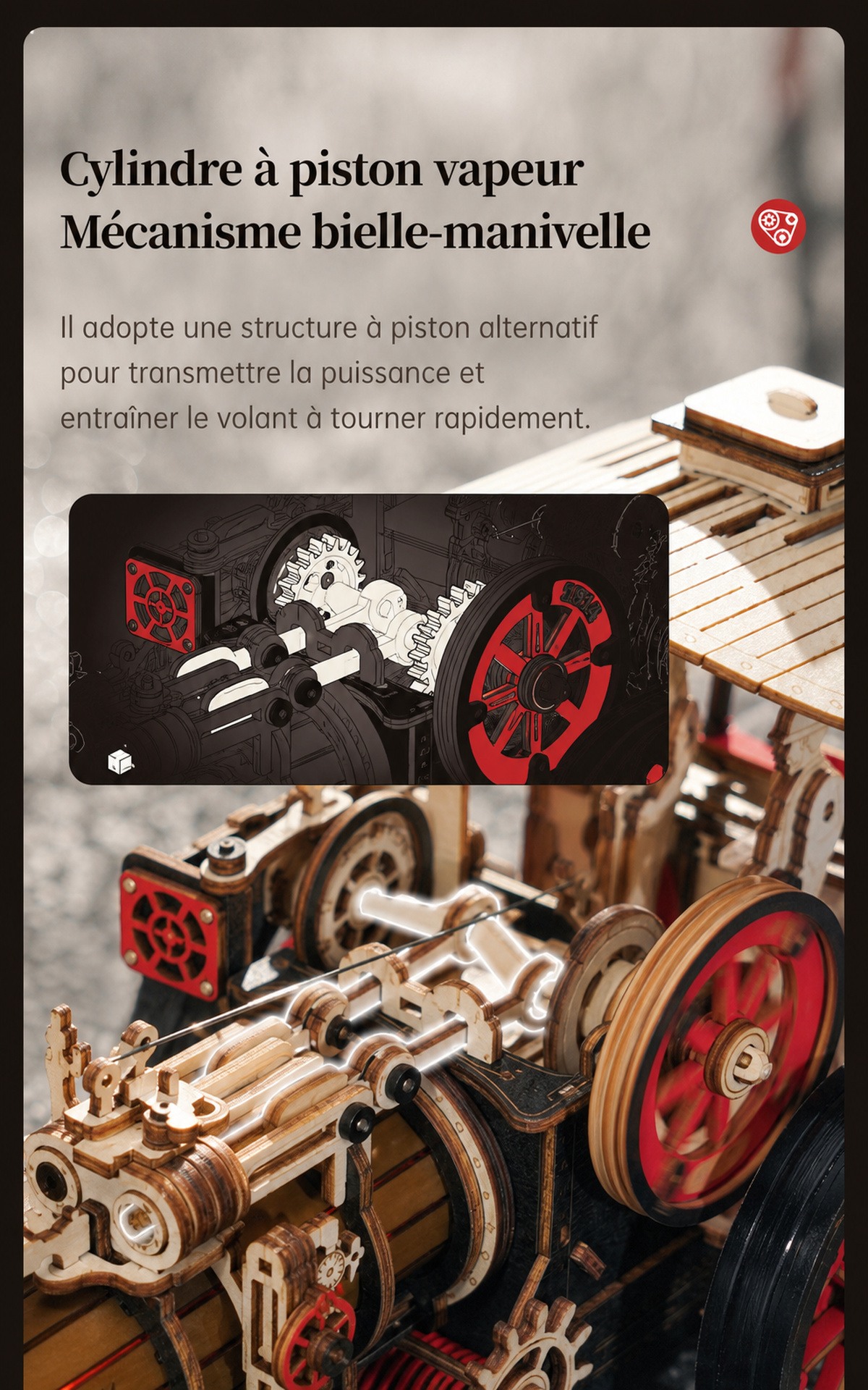 ROKR Steam Engine LKA01 steam engine title affiche