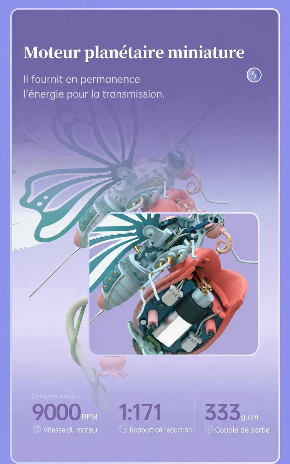 ROKR Butterfly MI05 blue butterfly title affiche