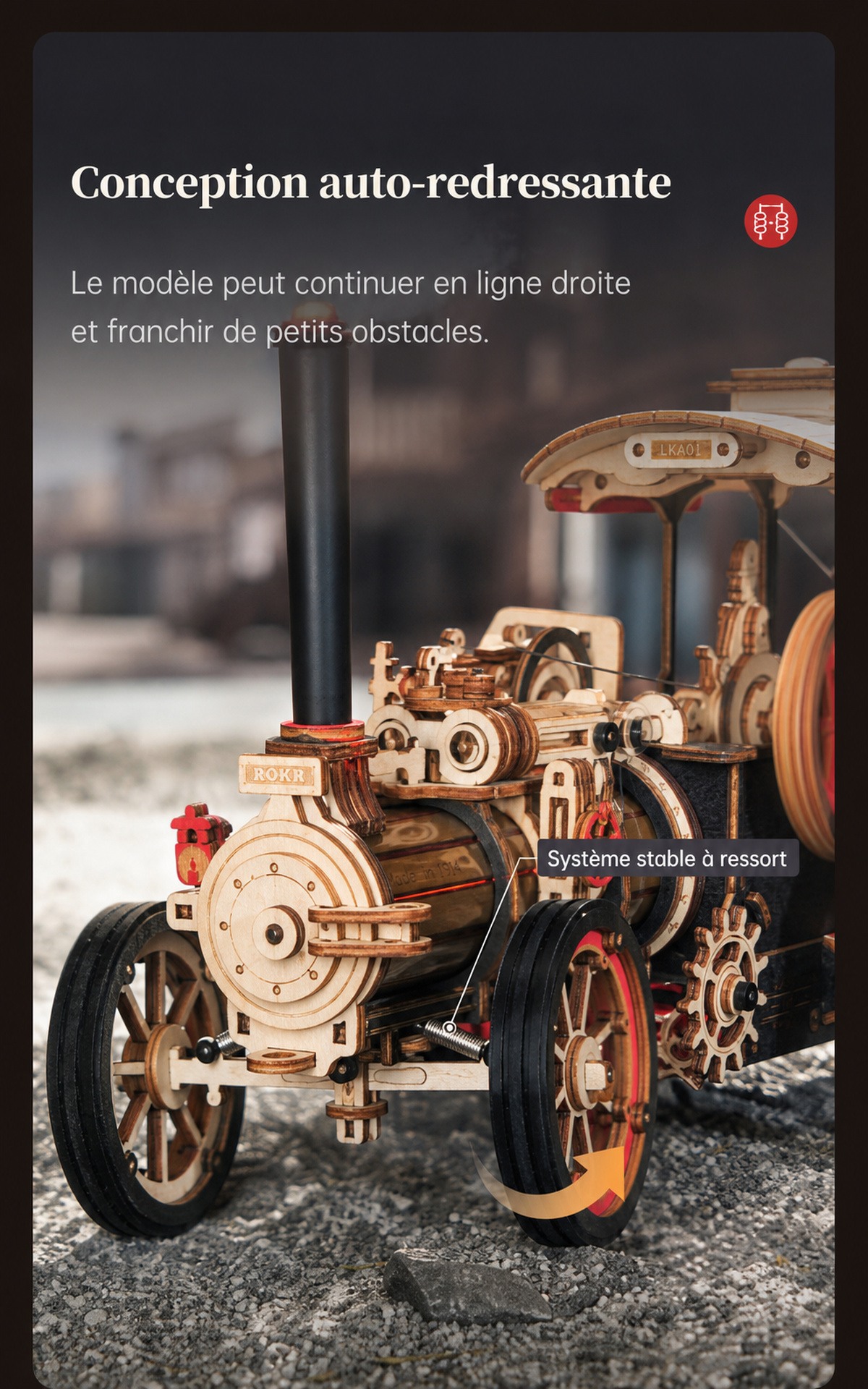 ROKR Steam Engine LKA01 steam engine title affiche