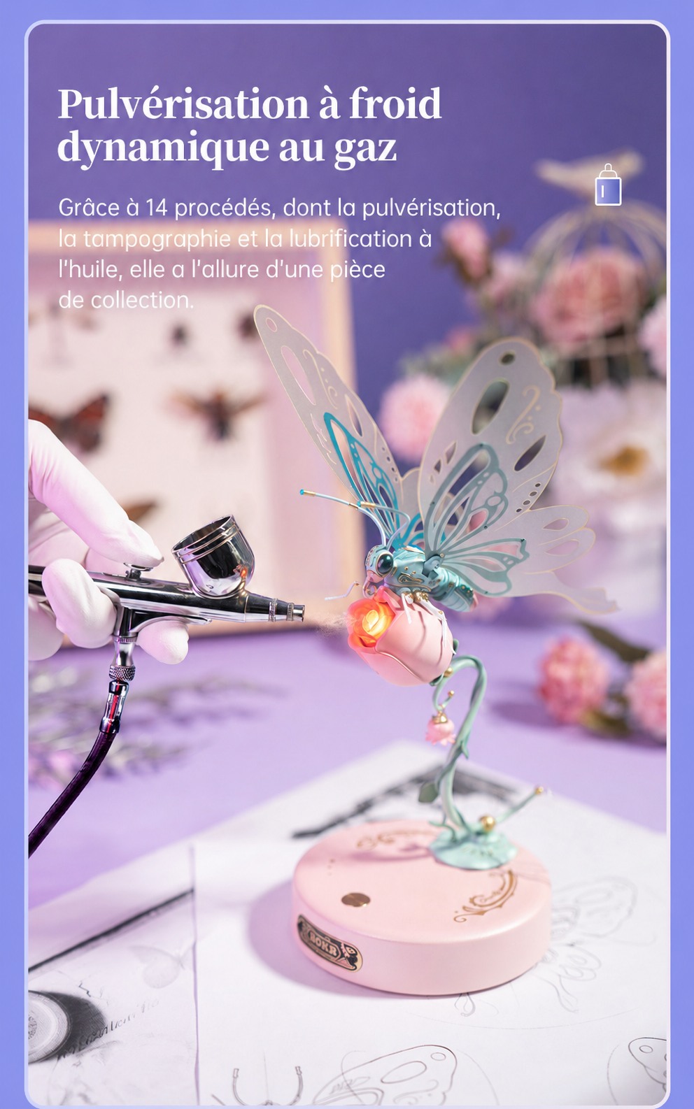 ROKR Butterfly MI05 blue butterfly title affiche