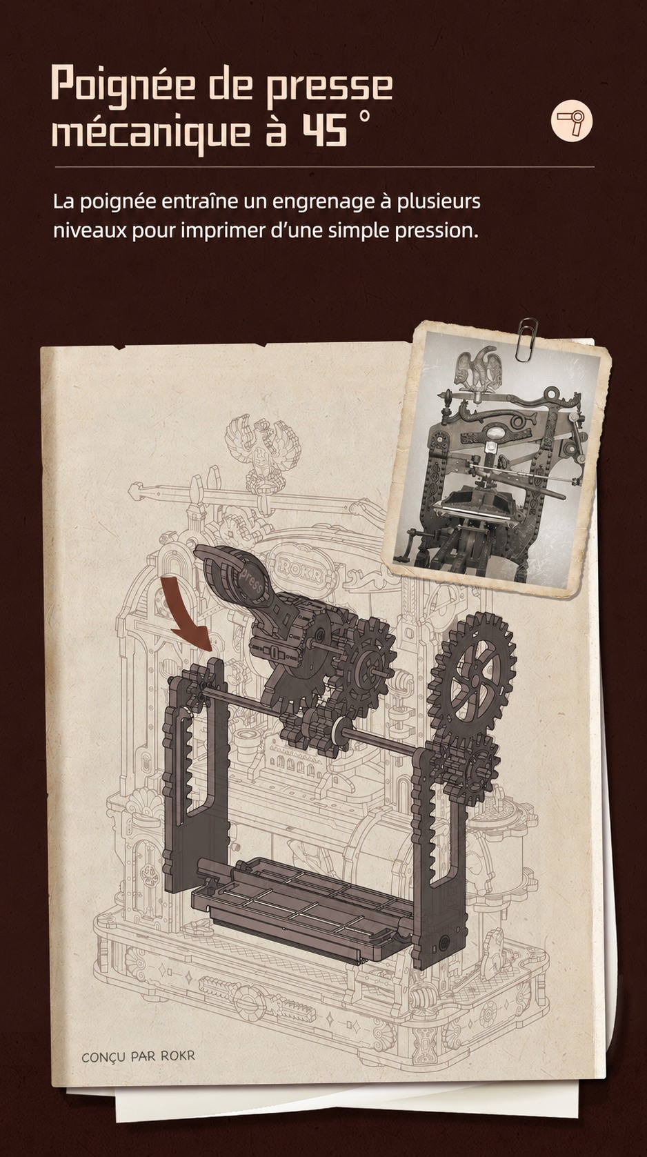 ROKR Classic Printing Press LK602 Classic Printing Press title affiche