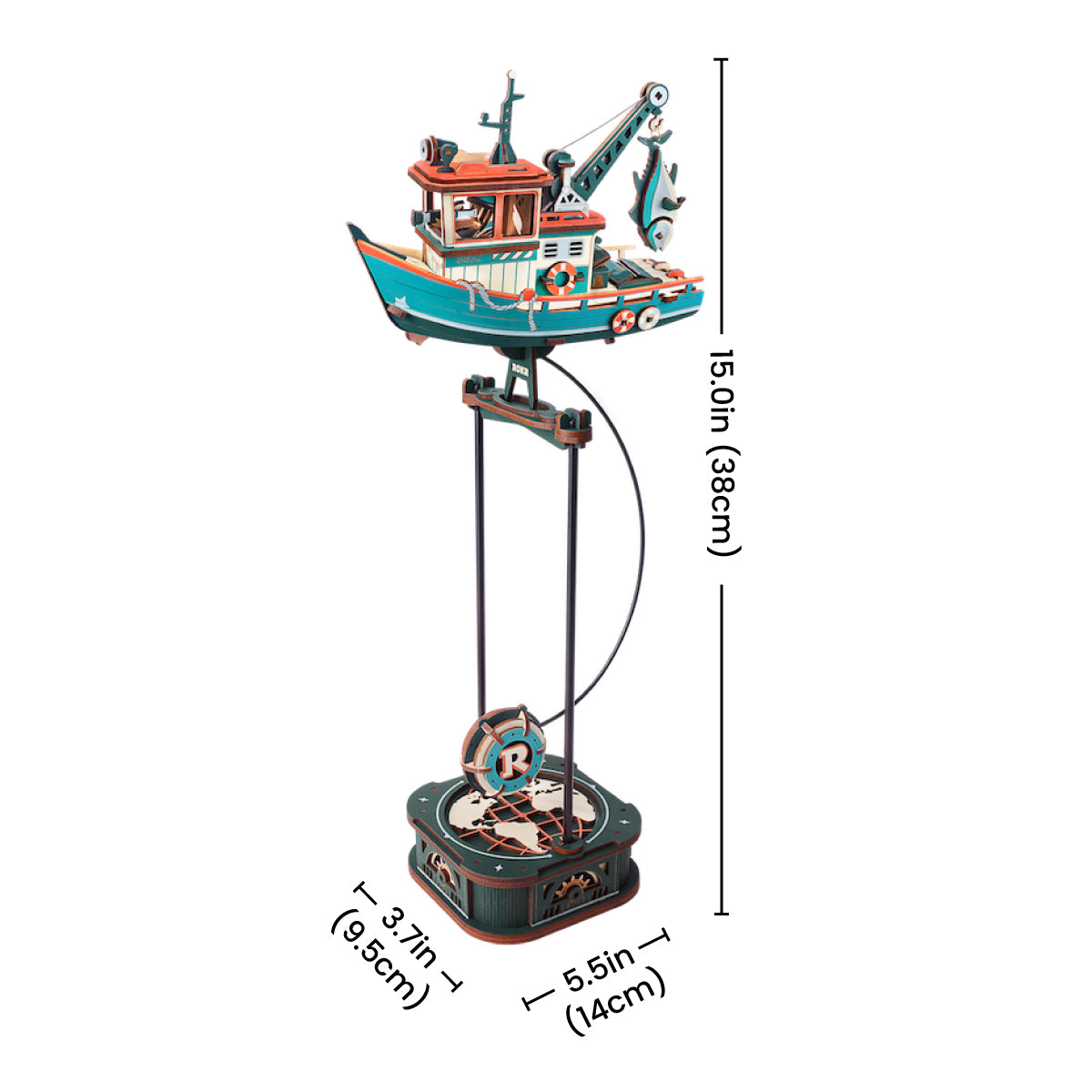 Vue produit supplémentaire 5 de ROKR Lucky Trawler MCD08 – Balancier pendule Puzzle 3D, SKU MCD08