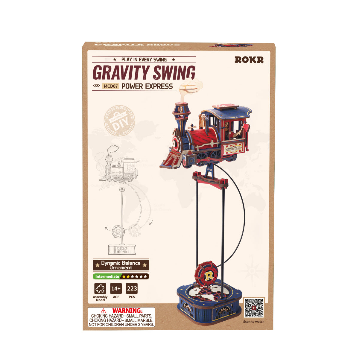 Vue produit supplémentaire 6 de ROKR Power Express MCD07 - Puzzle 3D pendule d'équilibre, SKU MCD07
