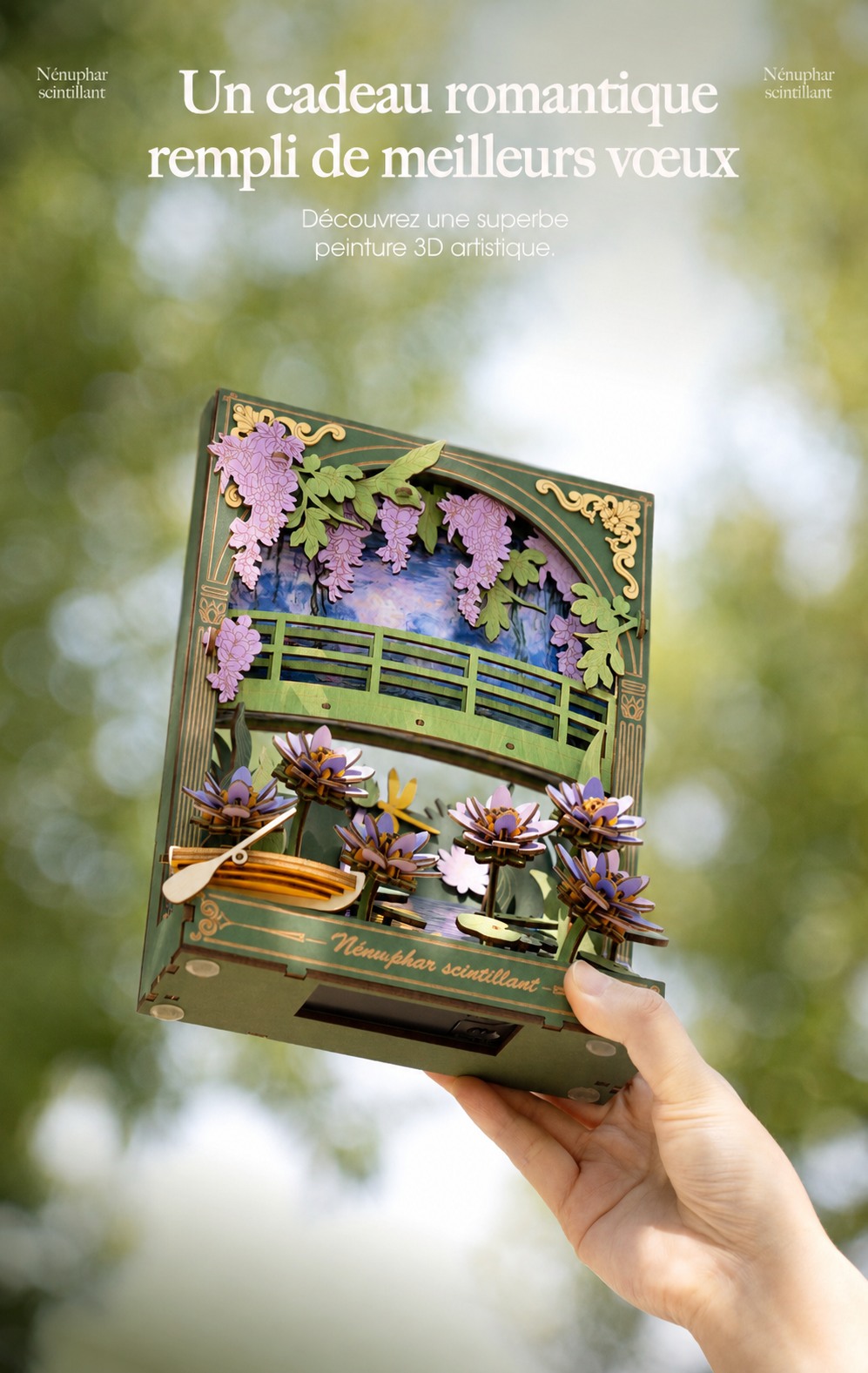 Rowood Glittering Water Lily TH001 cover avec moonlit garden scene