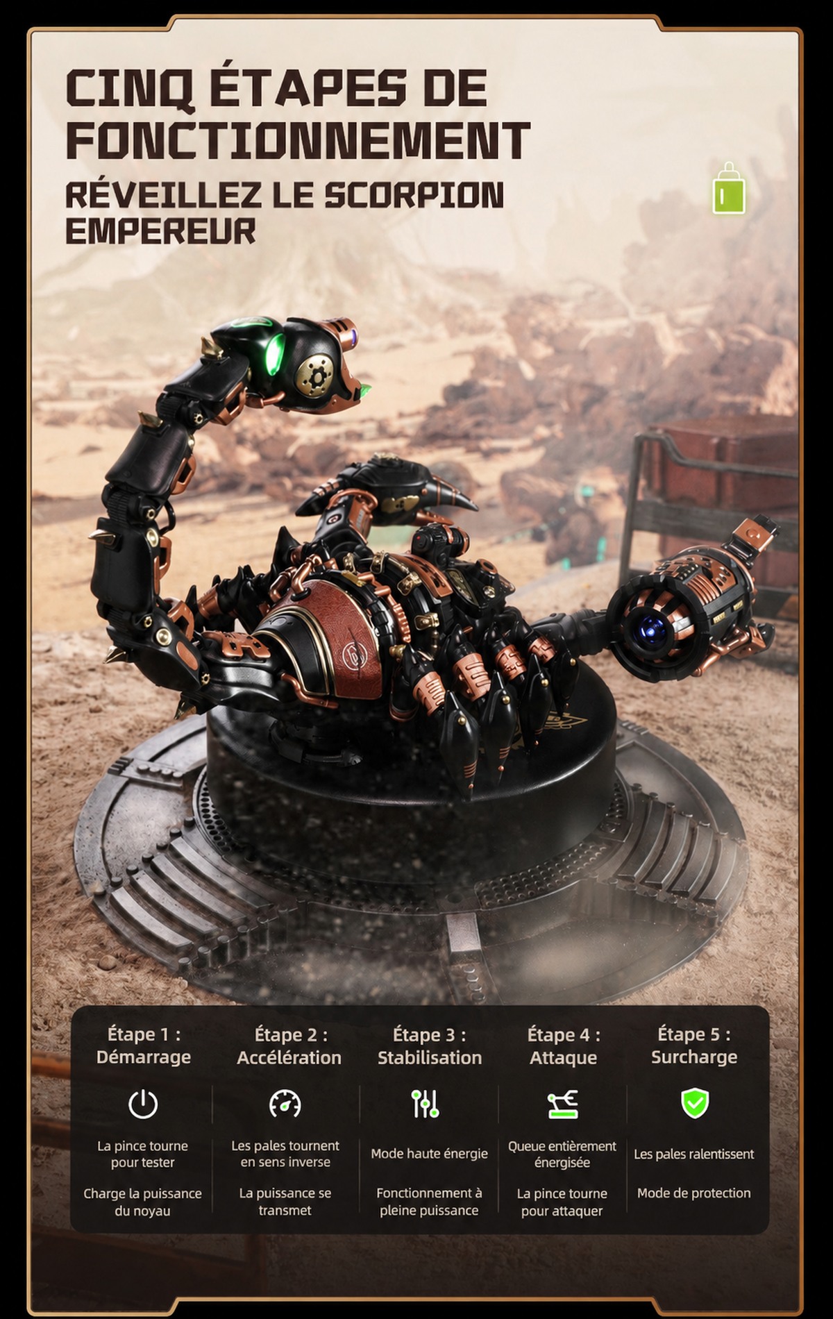 ROKR Emperor Scorpion MI04 organisms awaken title affiche