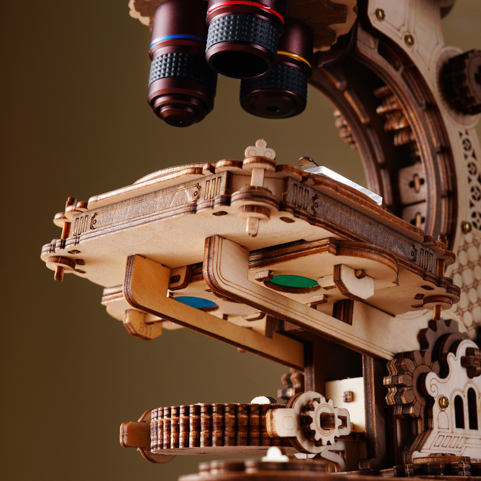Vue produit supplémentaire 8 de ROKR Microscope ST005 - Kit de maquette en bois 3D, SKU ST005
