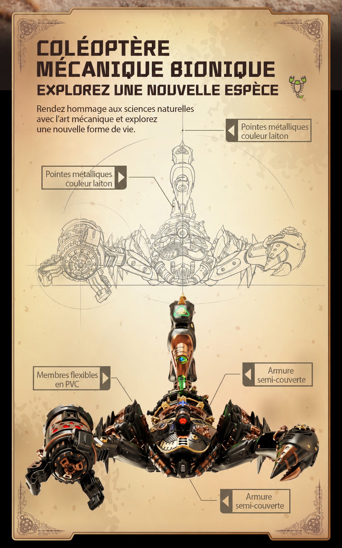 ROKR Emperor Scorpion MI04 organisms awaken title affiche