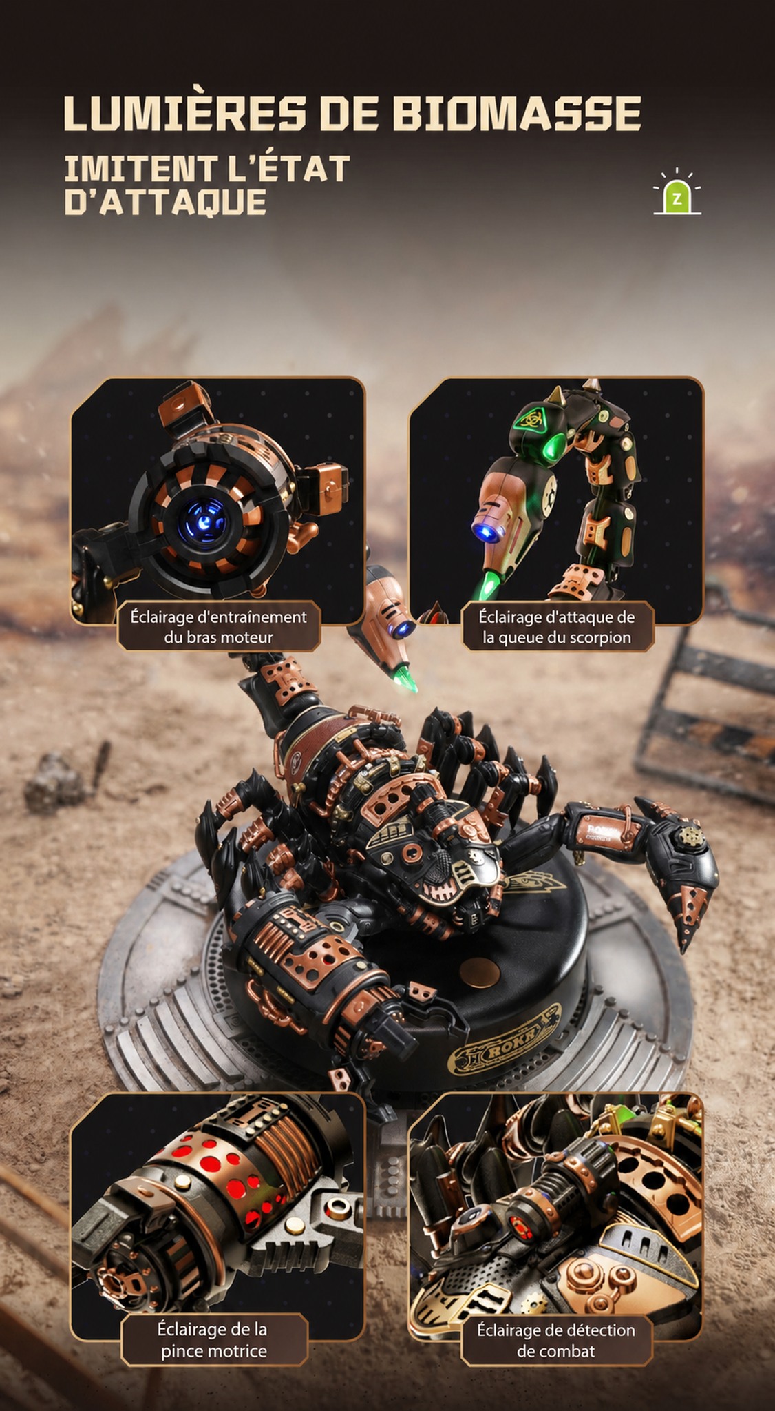 ROKR Emperor Scorpion MI04 organisms awaken title affiche