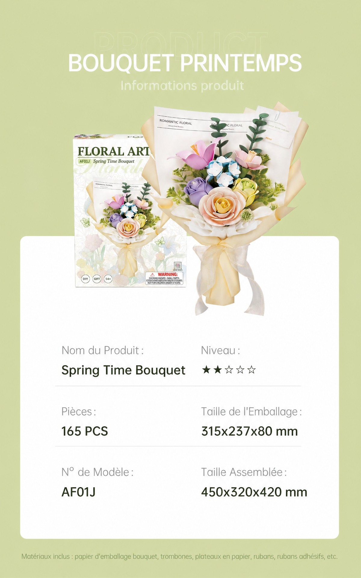ROKR Spring Time Bouquet AF01J floral art aesthetic design graphic