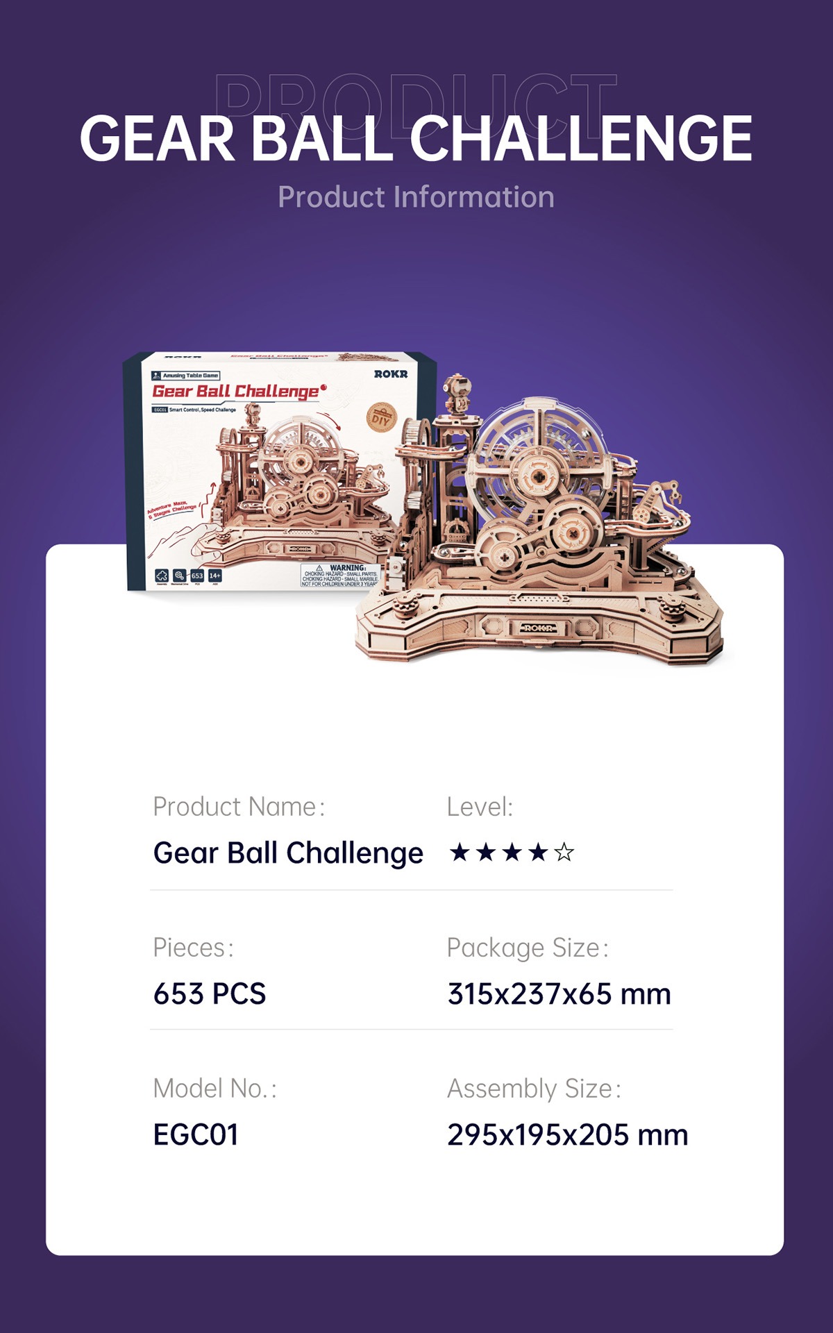 ROKR Gear Ball Challenge EGC01 smart control speed challenge cover graphic
