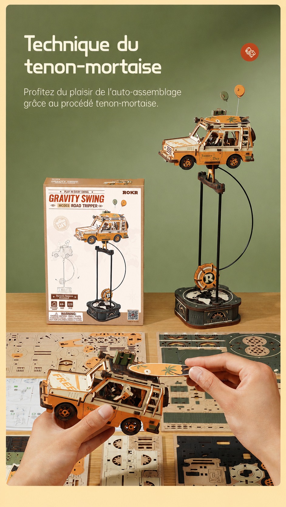 ROKR Gravity Swing Road Tripper MCD03 et Deep-sea Adventurer desktop ornaments