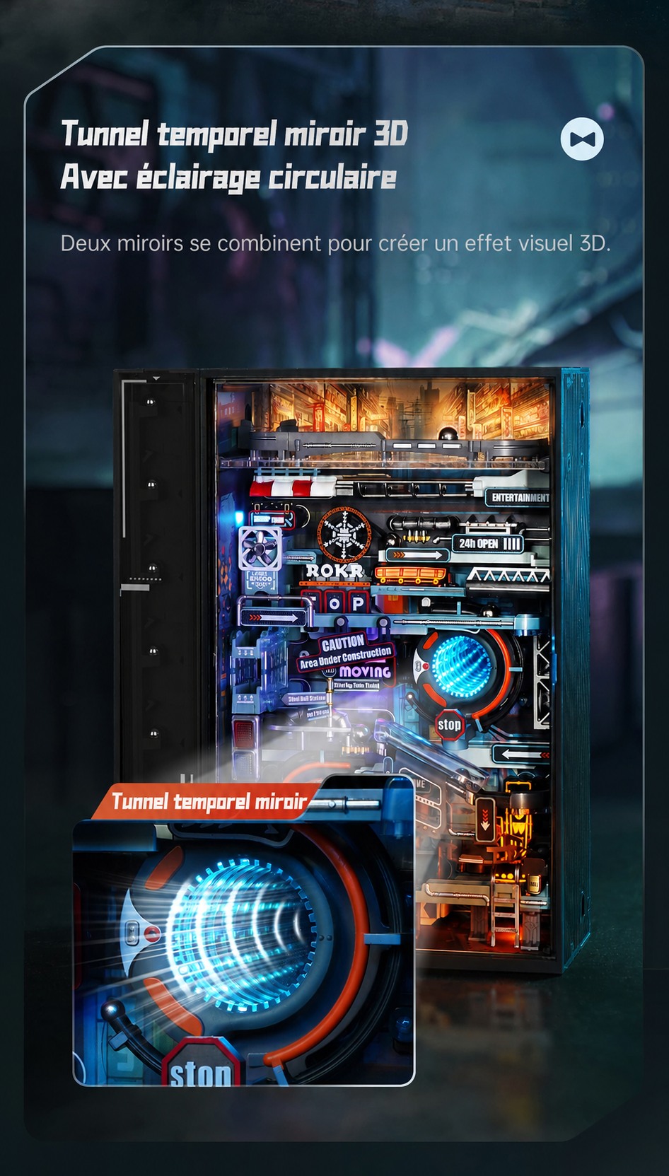 ROKR The Last City - circuit de billes mecanique puzzle 3D MR01S, visuel de detail 5