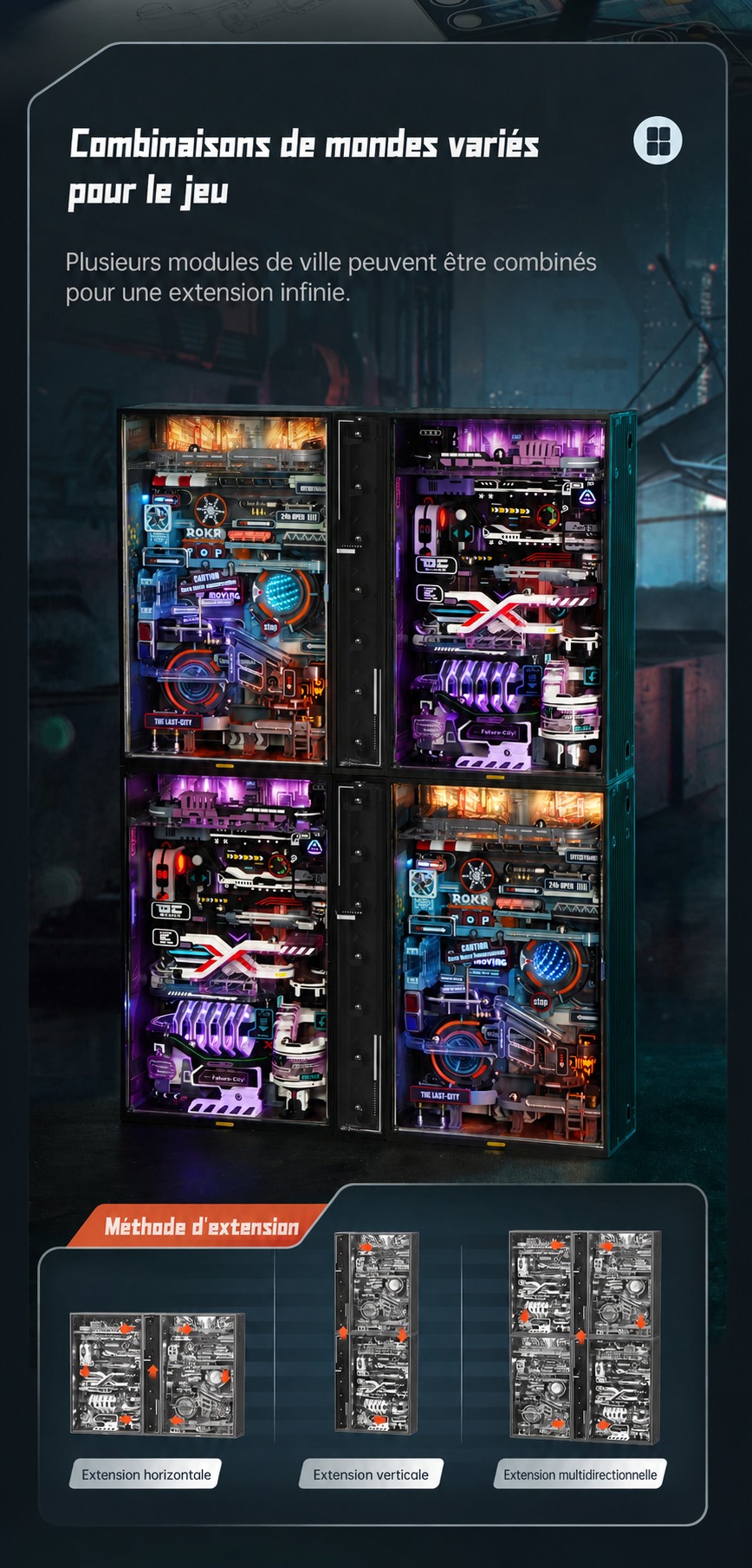 ROKR The Last City - circuit de billes mecanique puzzle 3D MR01S, visuel de detail 10