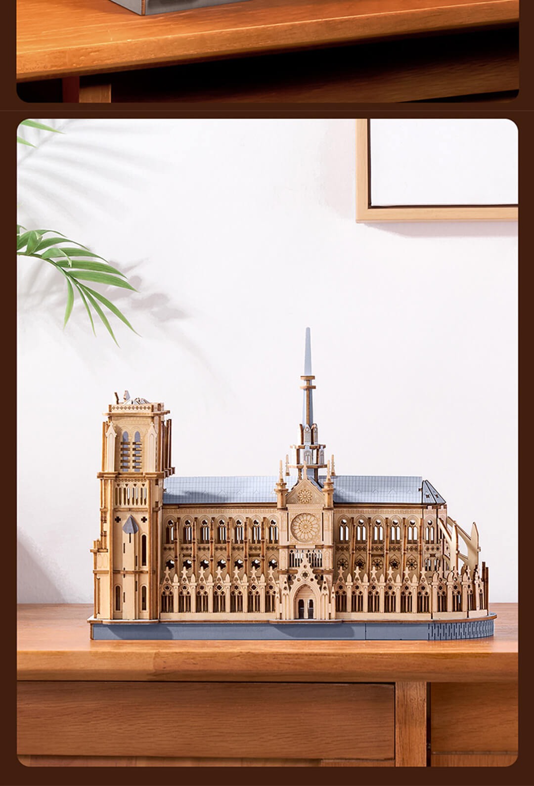 Rowood Cathedrale de Paris - puzzle 3D en bois TG511, visuel de detail 10