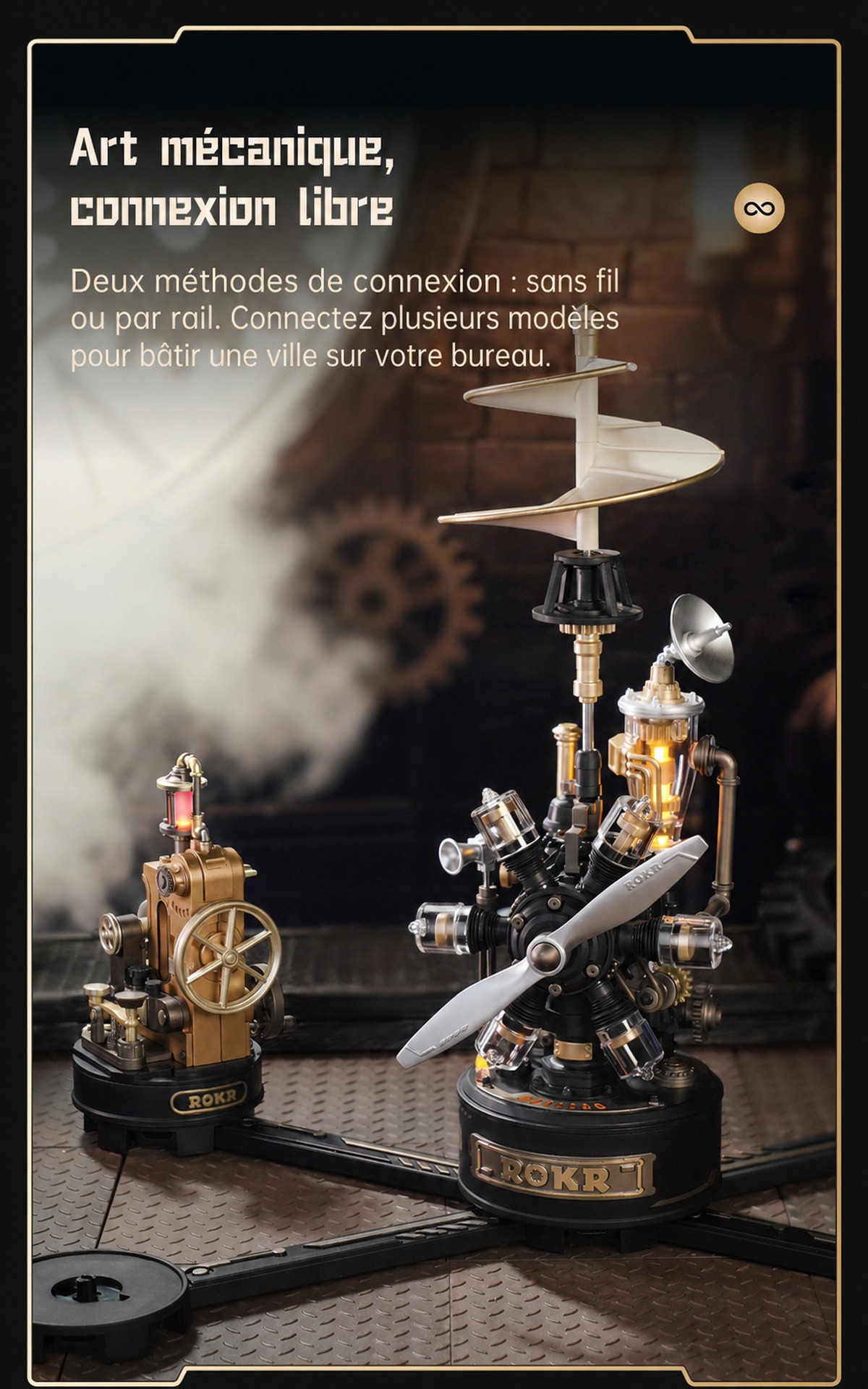 Da Vinci Helicopter modular engine hub representing mechanical art
