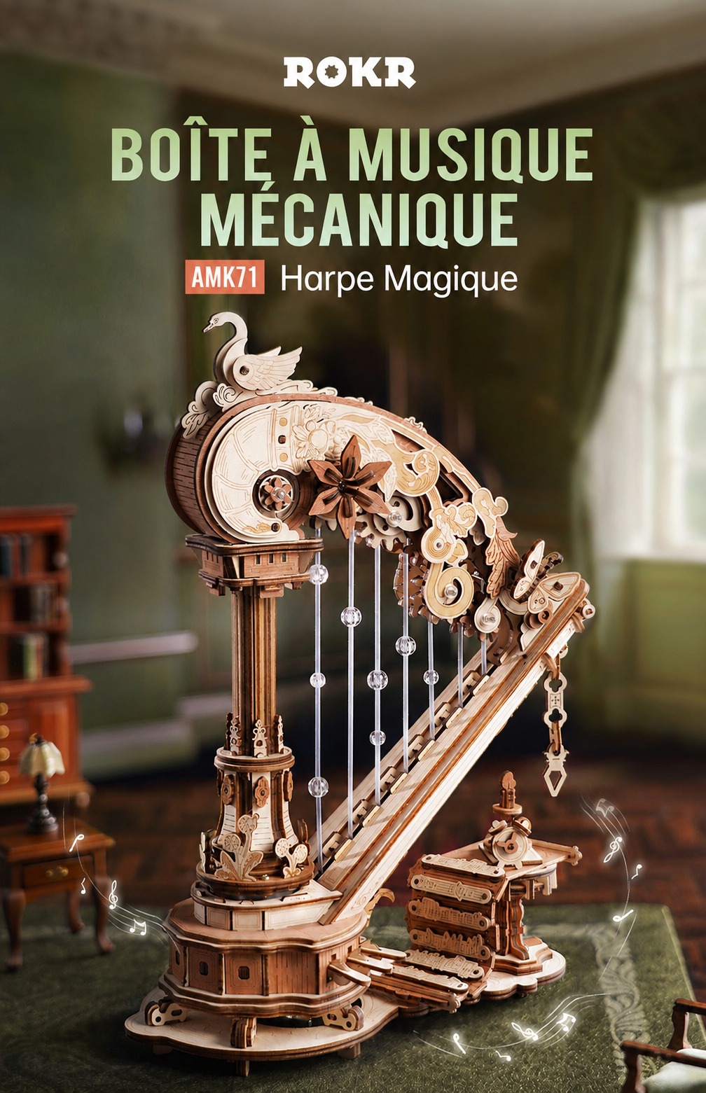 ROKR Mechanical Music Box Magic Harp AMK71 affiche principale