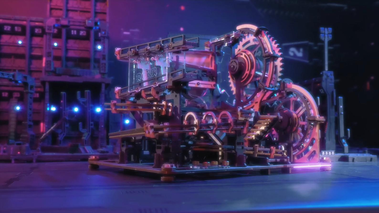 ROKR Night City Marble Run
