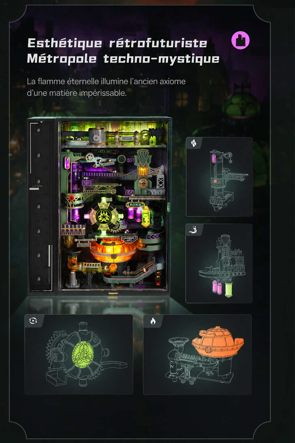 ROKR Marble Run Alchemy City MR04S affiche principale