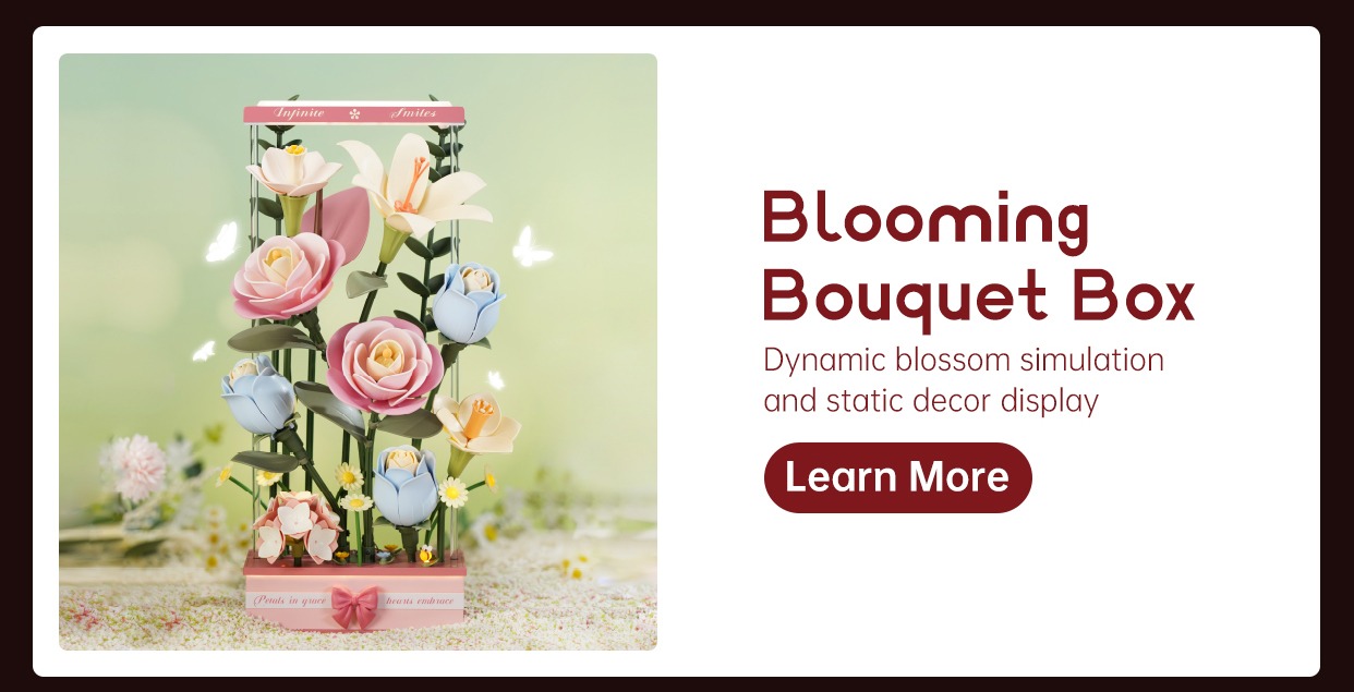 ROKR Blooming Bouquet Box floral art recommendation panel