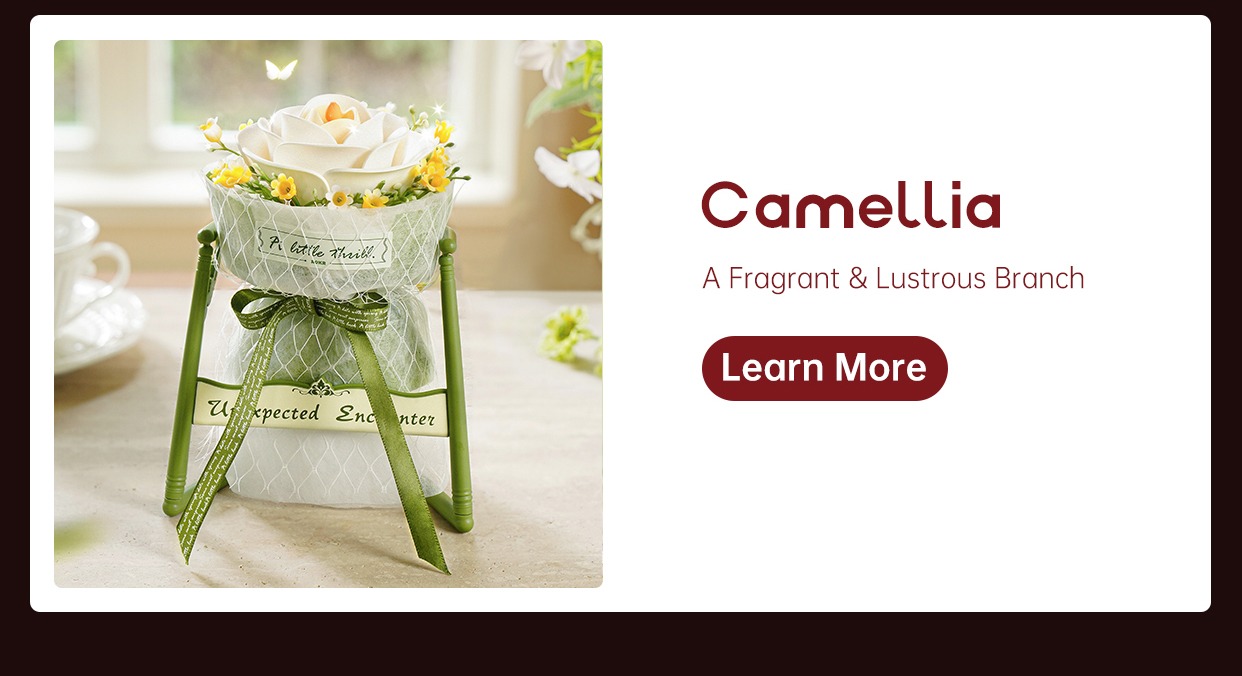 ROKR Camellia floral art recommendation panel