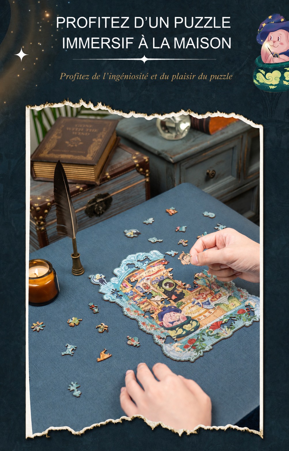 Rowood Magic Kitty's Home - puzzle en bois TA009, visuel de detail 4