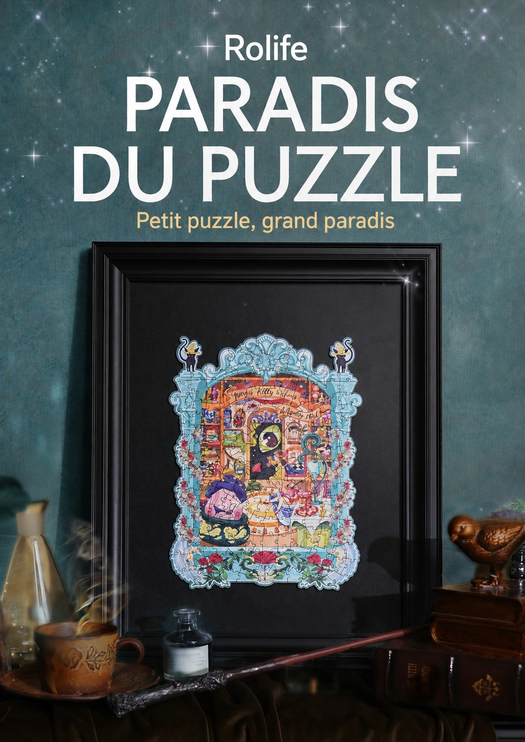Rowood Magic Kitty's Home - puzzle en bois TA009, visuel de detail 1