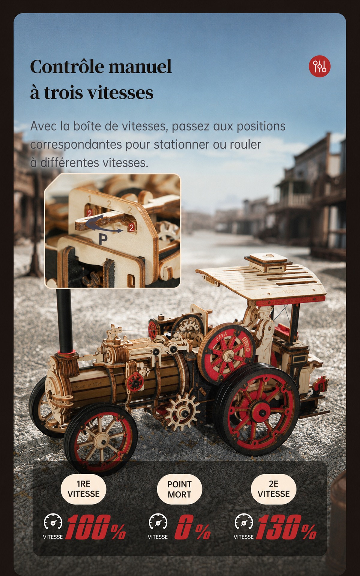 ROKR Steam Engine LKA01 steam engine title affiche