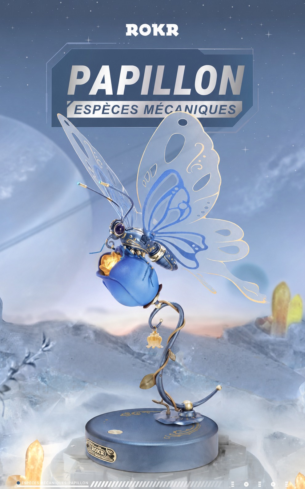 ROKR Butterfly MI05 blue butterfly title affiche