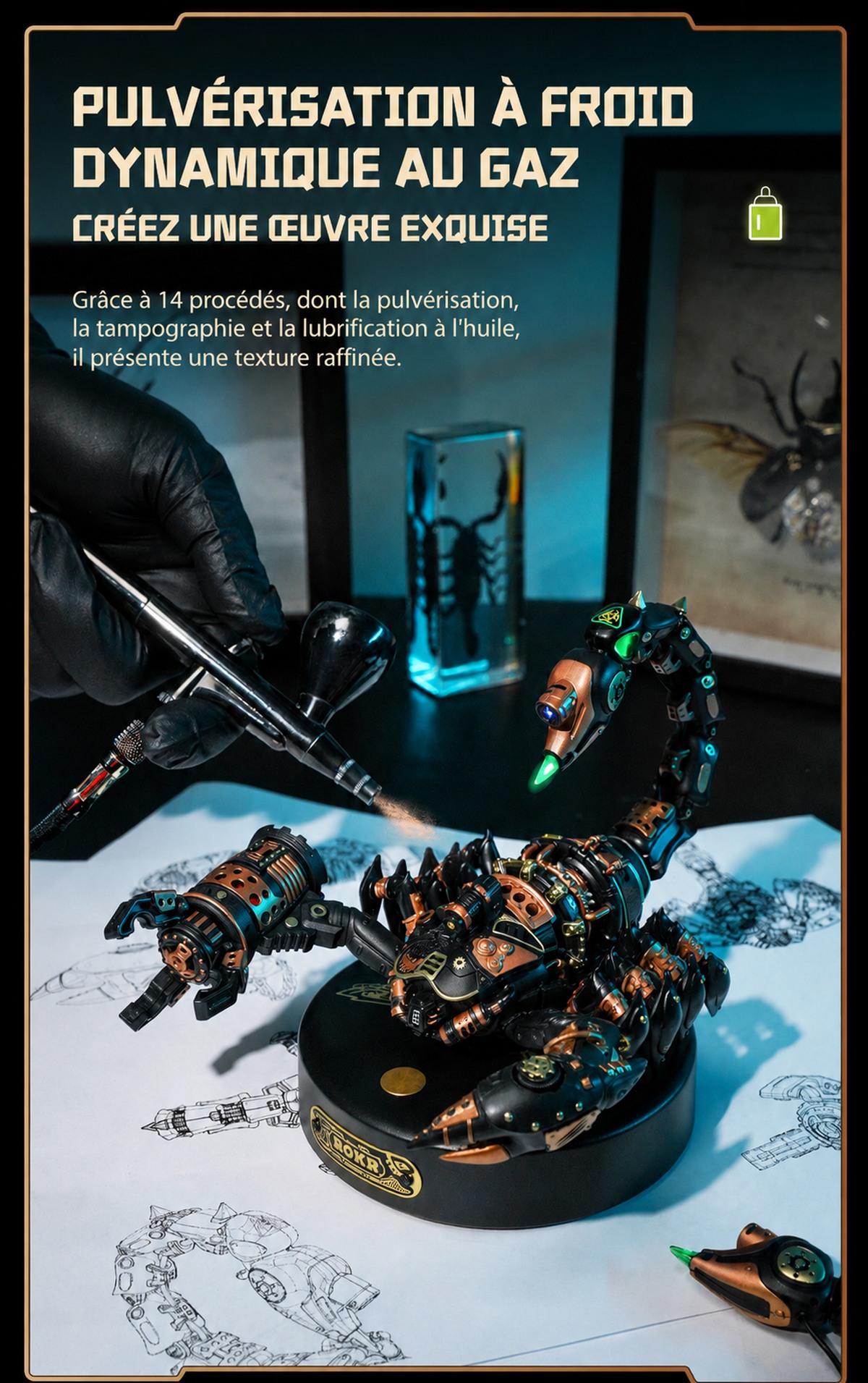 ROKR Emperor Scorpion MI04 organisms awaken title affiche