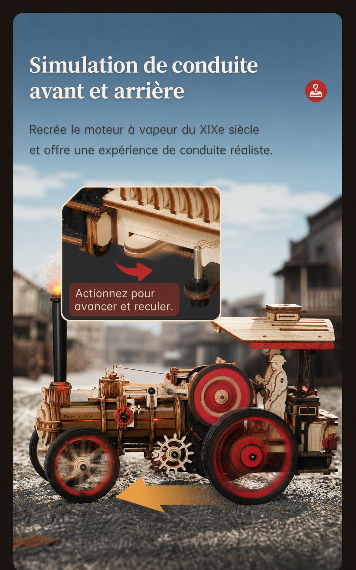 ROKR Steam Engine LKA01 steam engine title affiche