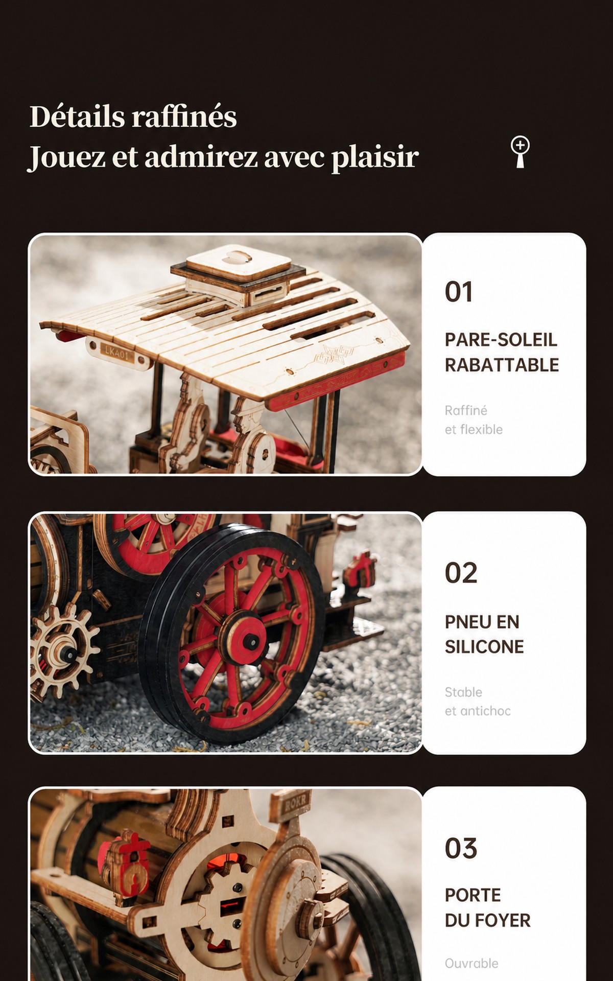 ROKR Steam Engine LKA01 steam engine title affiche