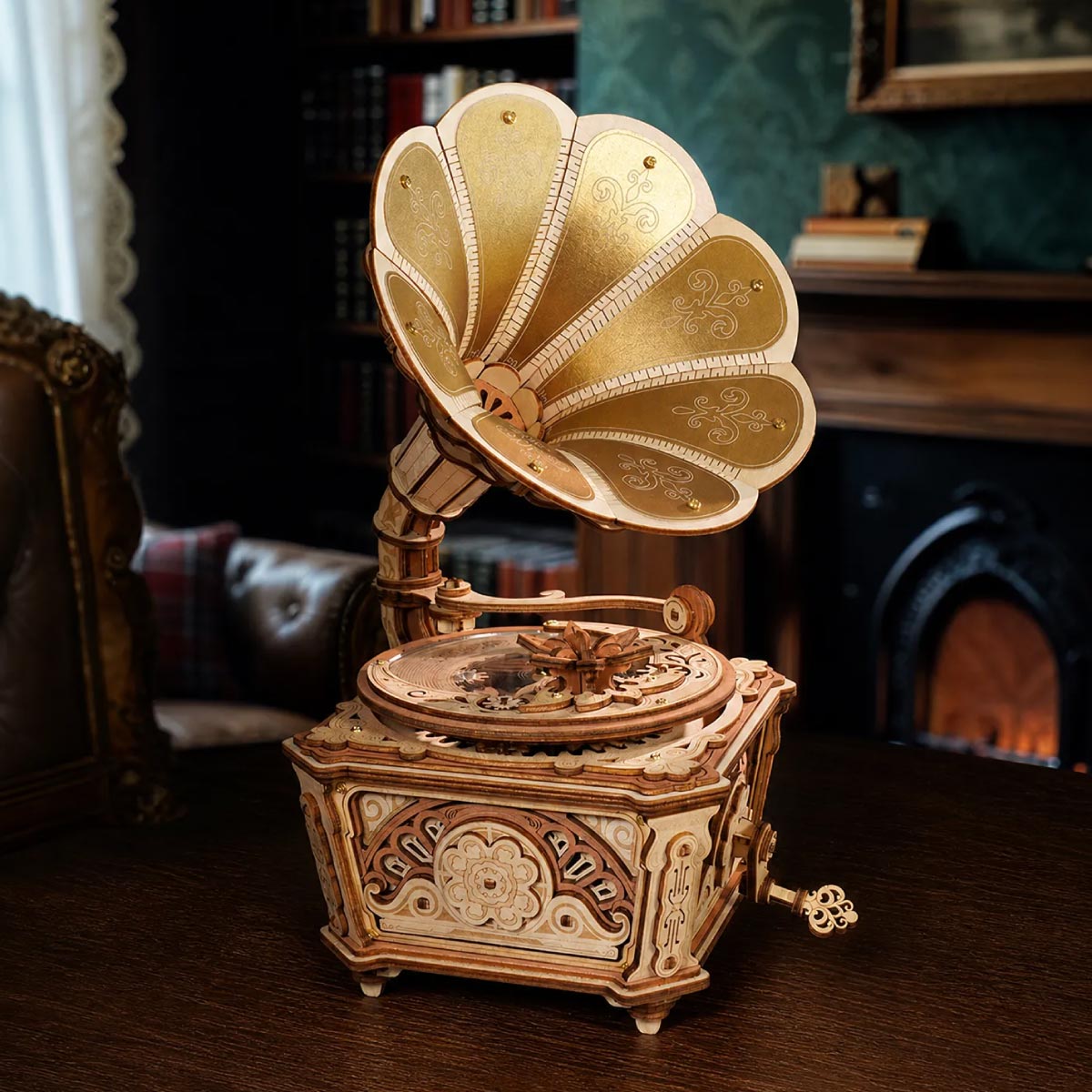 ROKR Diva Gramophone AMK82 - boîte à musique en bois