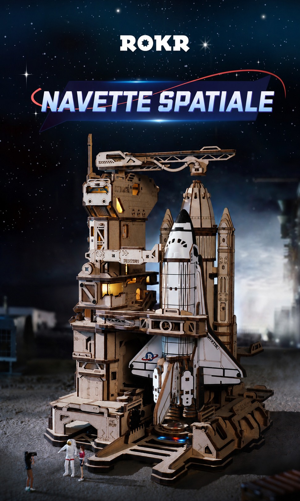 ROKR Space Shuttle LKA02 hero poster with launch platform