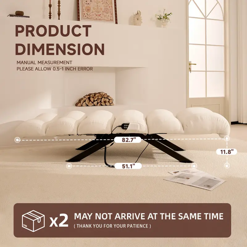 82.7" Dynamic Stretch Lounger, Electric Adjustable Yoga Chair with Customizable Positions & Multi-Layer Foam