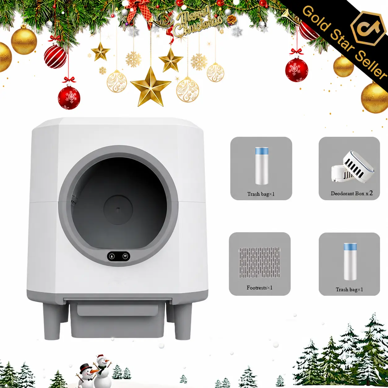  Smart Self-Cleaning Cat Litter Box - Odor-Free & APP Control