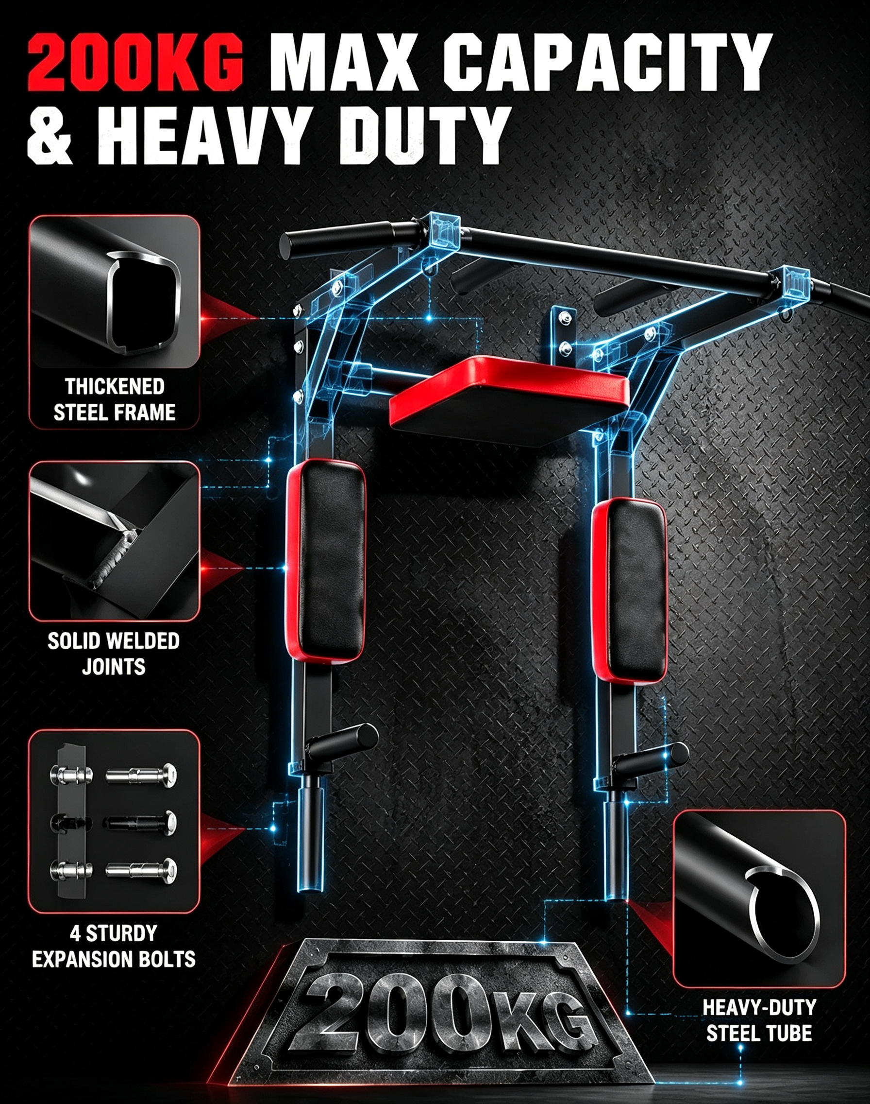 Wall-mounted home fitness equipment