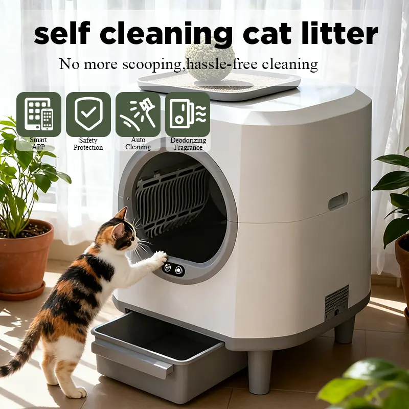  Smart Self-Cleaning Cat Litter Box - Odor-Free & APP Control