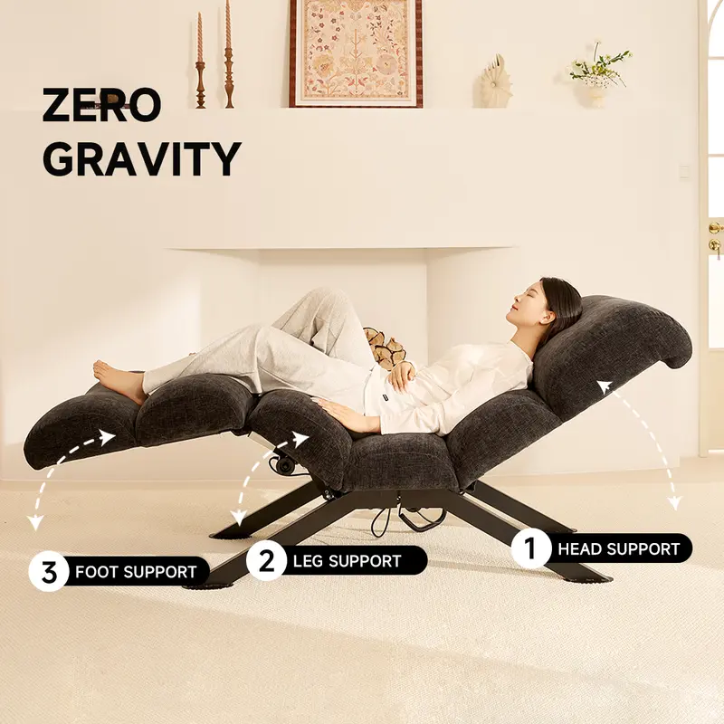 82.7" Dynamic Stretch Lounger, Electric Adjustable Yoga Chair with Customizable Positions & Multi-Layer Foam