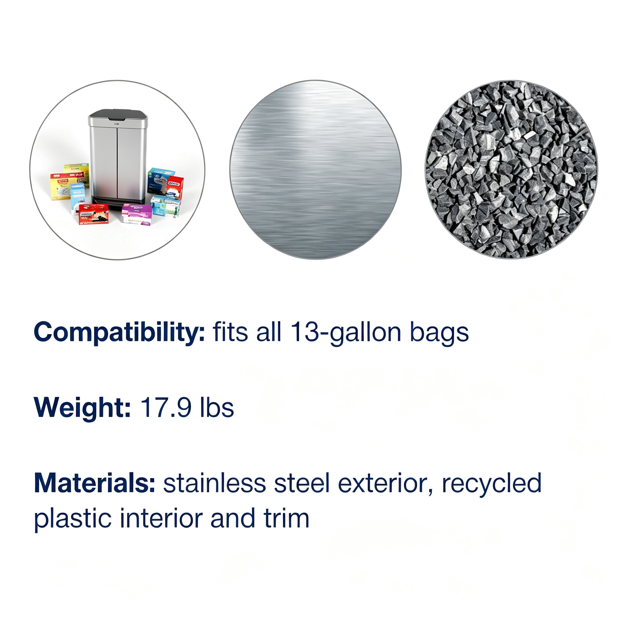 Front-loading double-door trash bin
