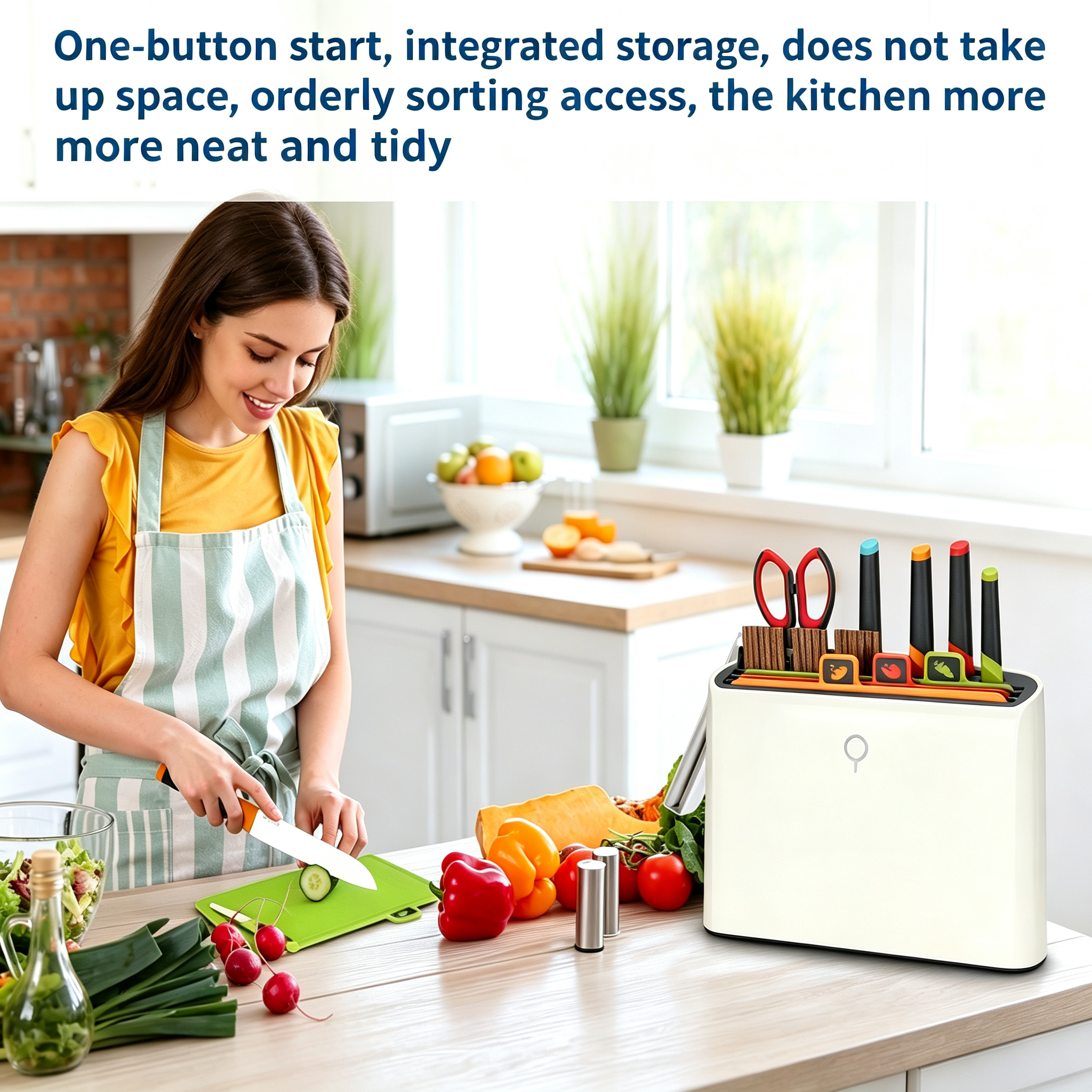 Smart Cutting Board and Knife Set