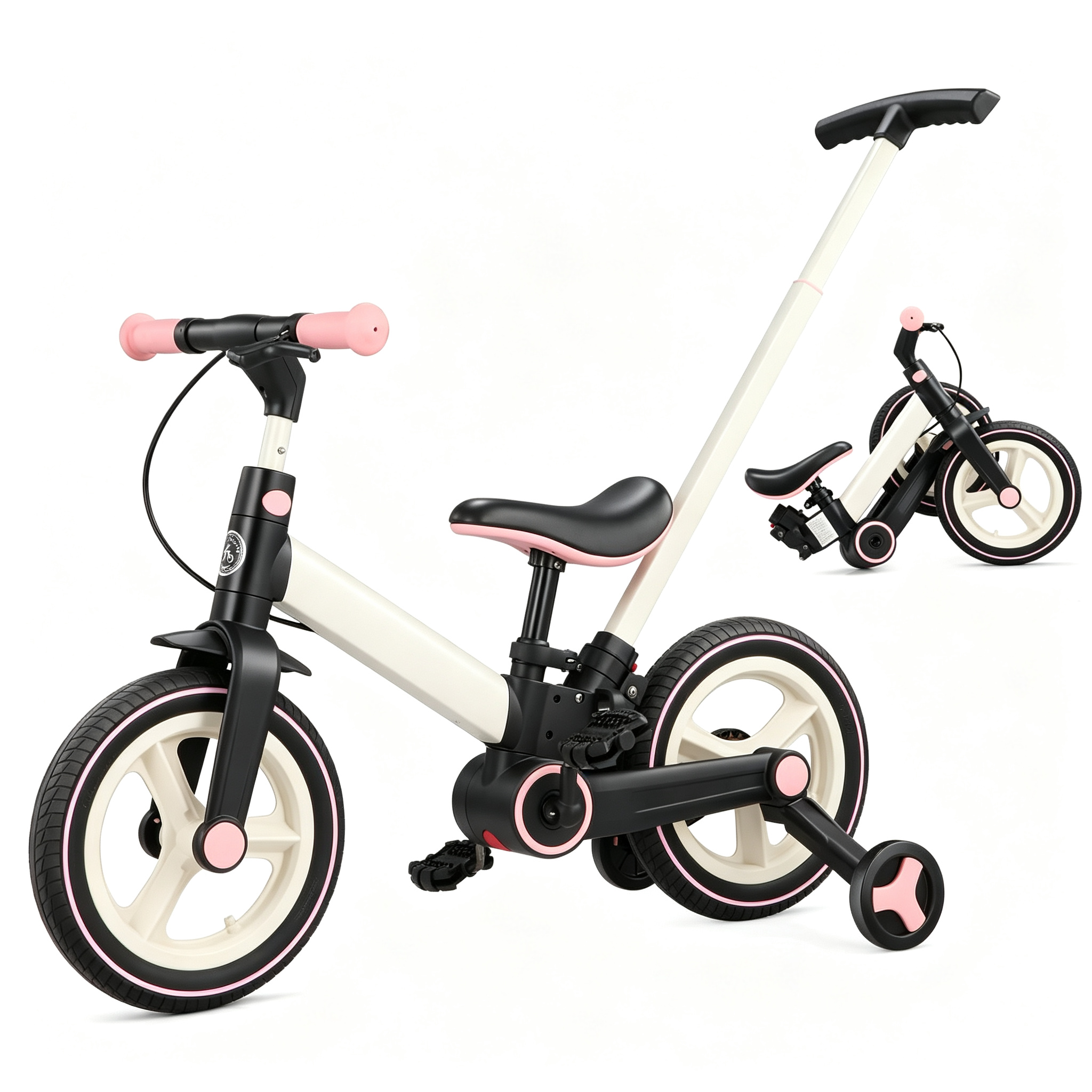 6 in 1 Toddler Bike with Push Handle 