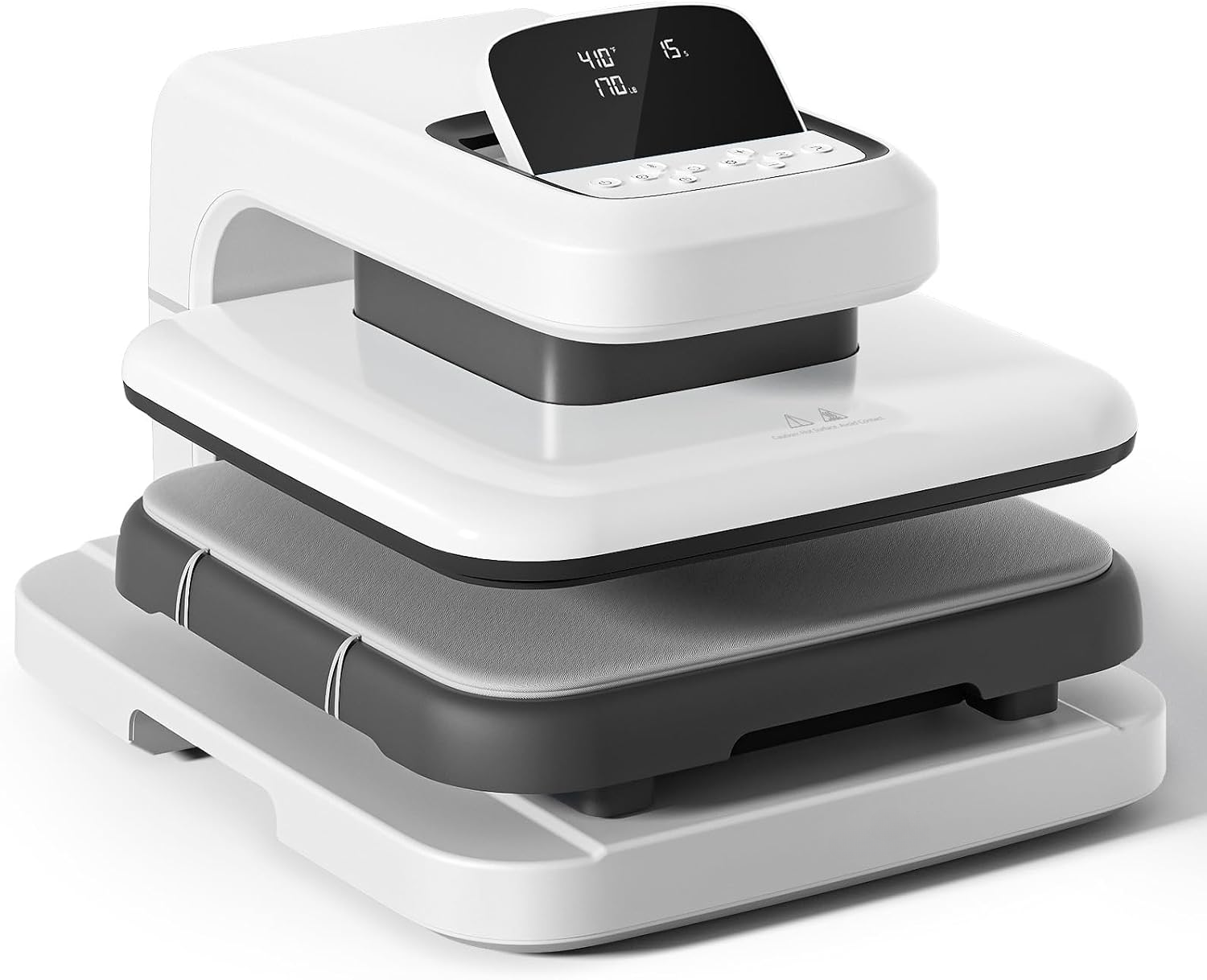 HTVRONT Auto Heat Press 2 - Adjustable Pressure Heat Press Machine 15X15
