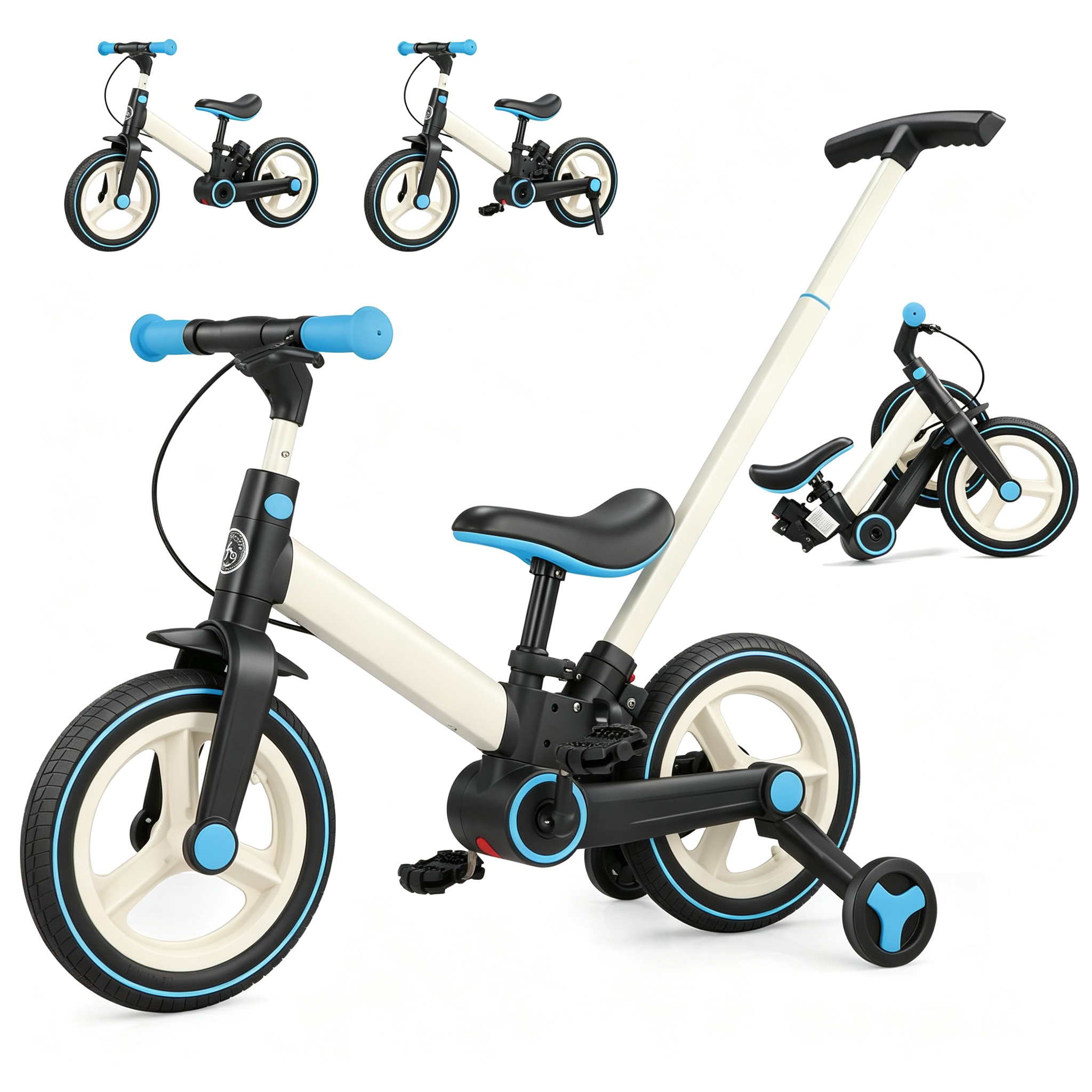 6 in 1 Toddler Bike with Push Handle 