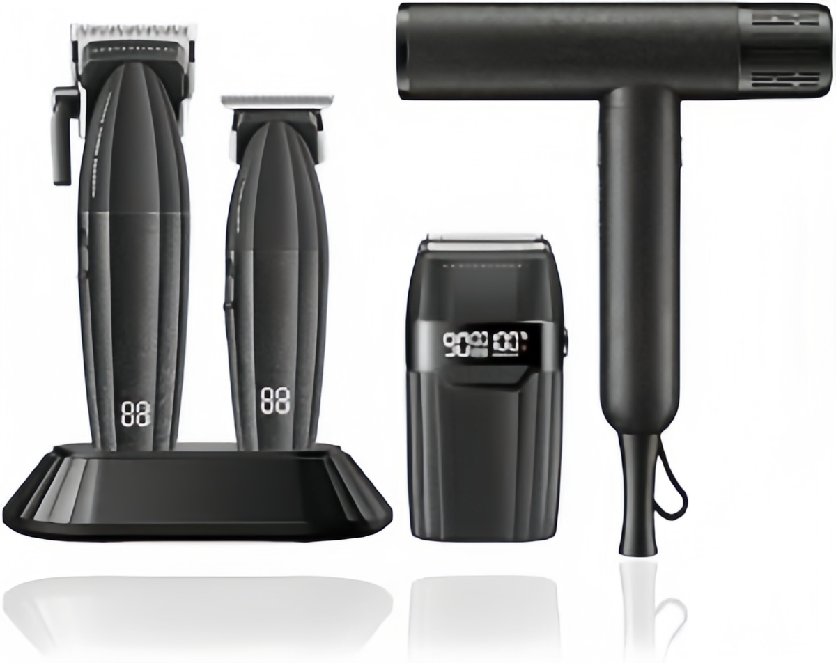 🔥Hurry！🔥Last day this price！🔥9000RPM Professional Barber Combo, Cordless Hair Clipper and Foil Shaver Grooming Kit for Men