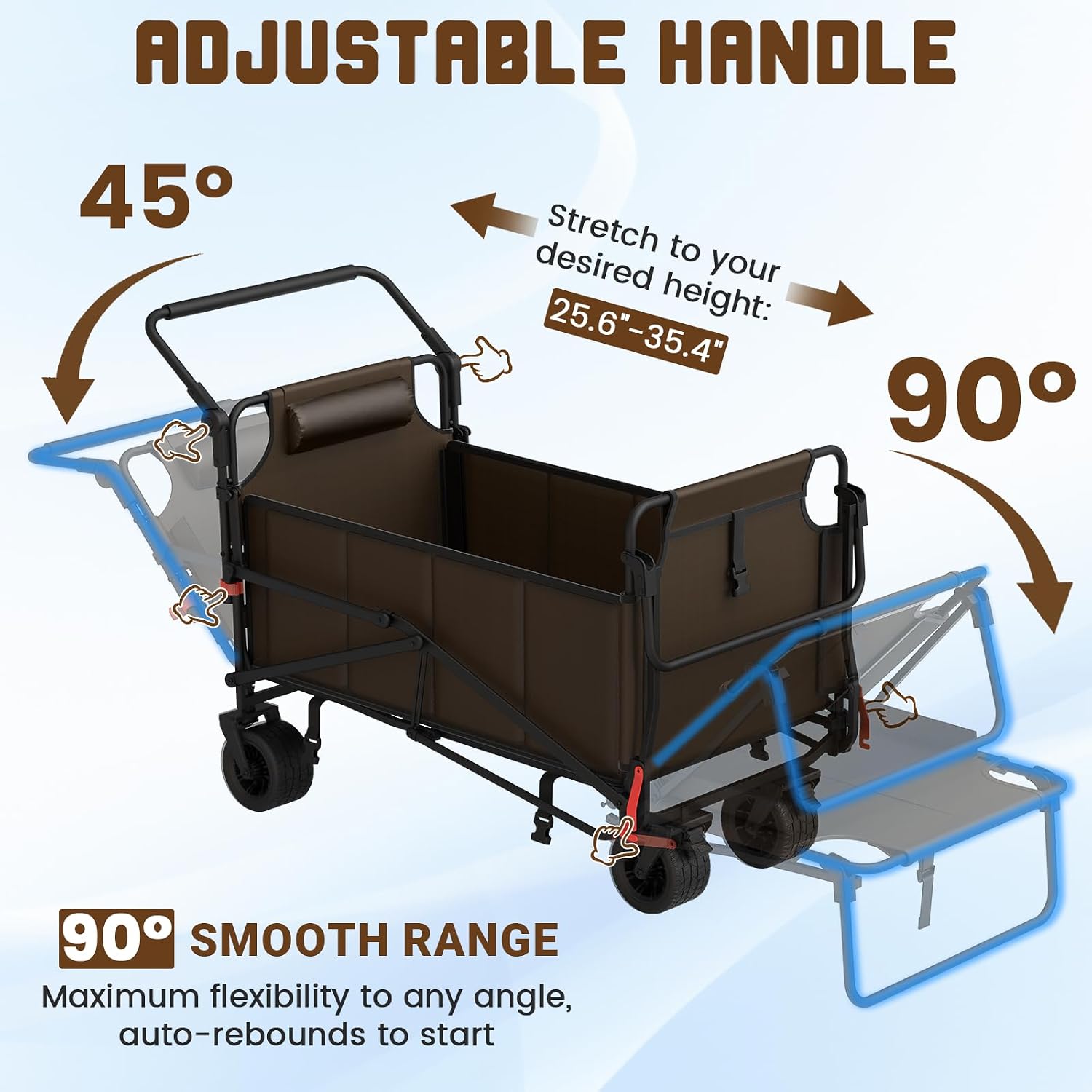  2-in-1 Foldable Heavy Duty Rolling Trolley - 650LBS